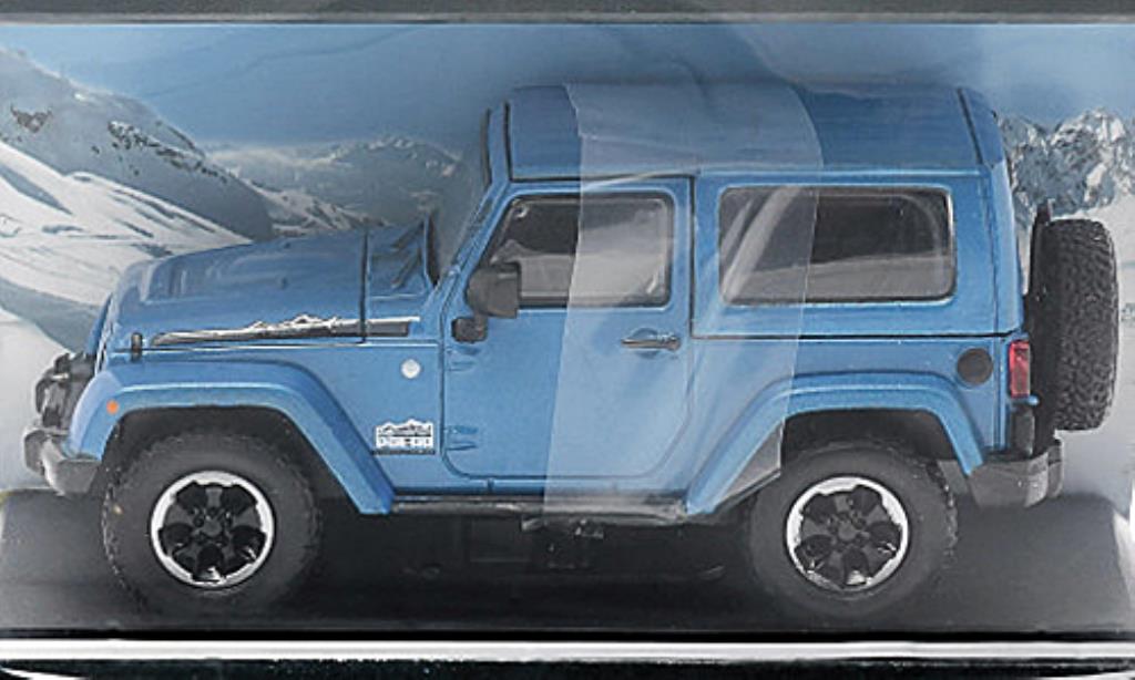Jeep Wrangler 1/43 Greenlight Polar Edition blauw 2014 modelauto