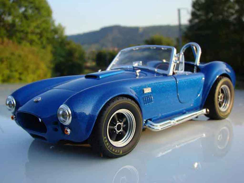 AC Cobra shelby 427 s/c blauw jantes gmp 1/18 Road Signature