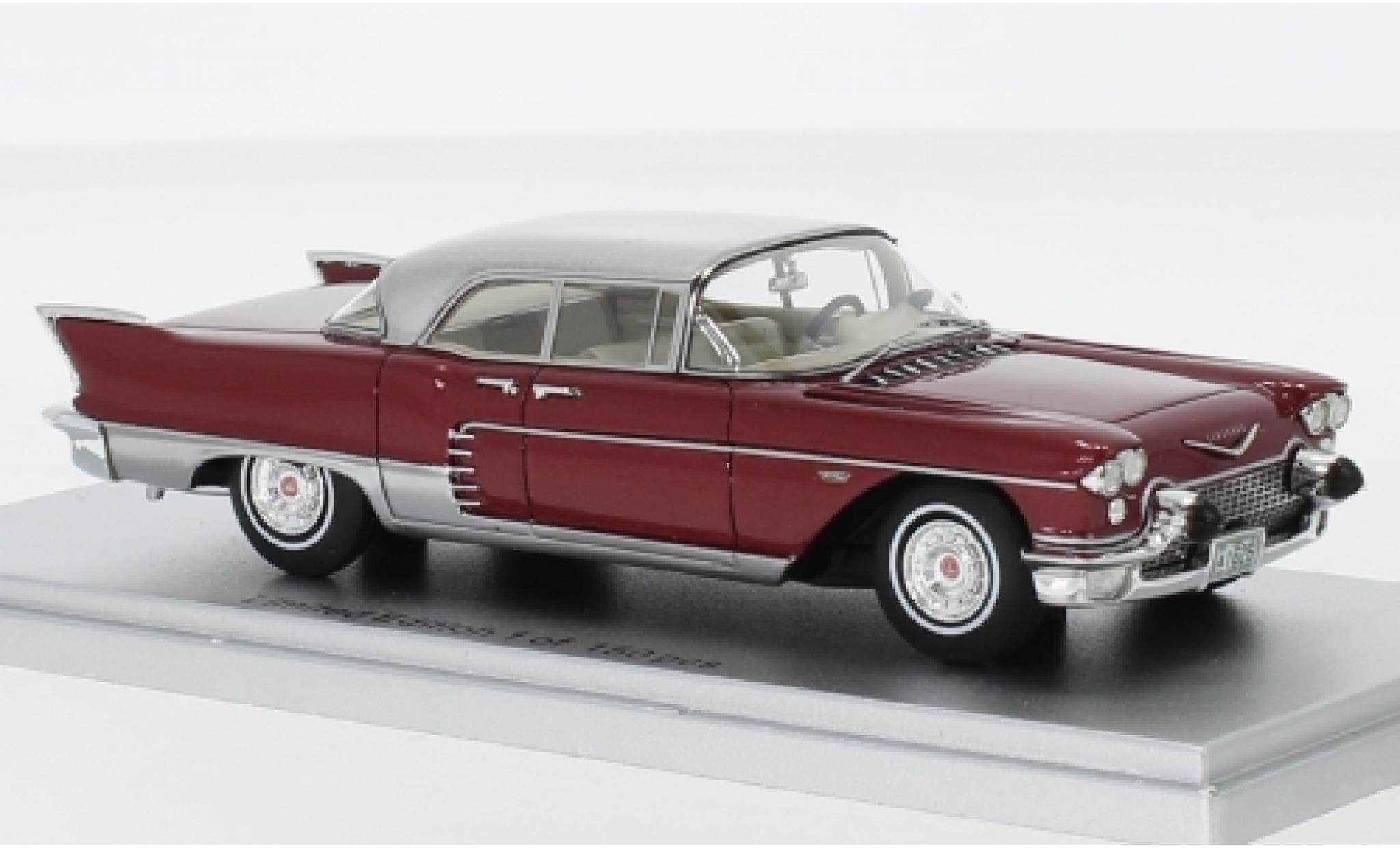 Cadillac Eldorado 1/43 Kess Brougham metallic rood/grijs 1957 modelauto