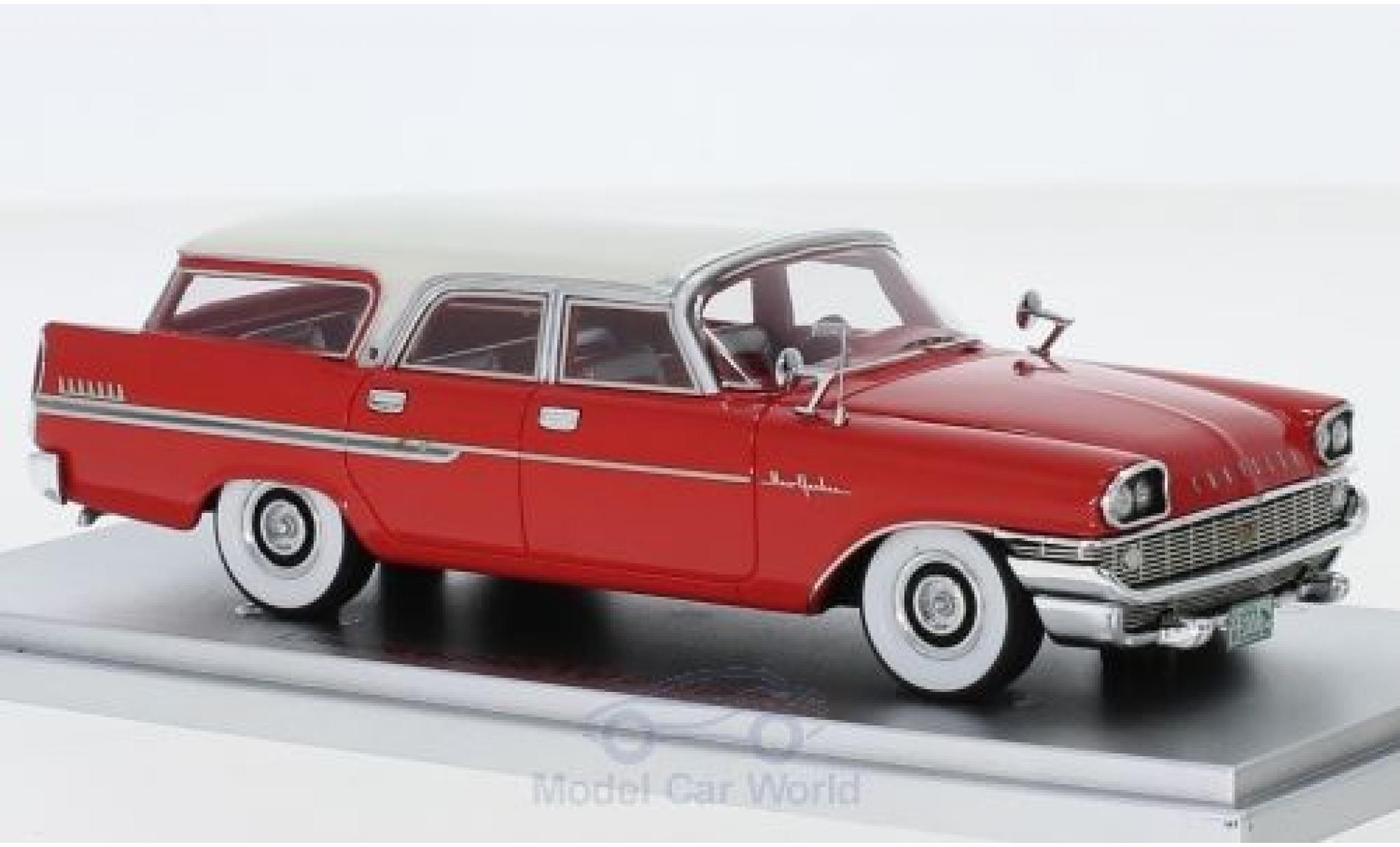 Chrysler New Yorker 1/43 Kess Town & Country Wagon rood/wit 1958 modelauto