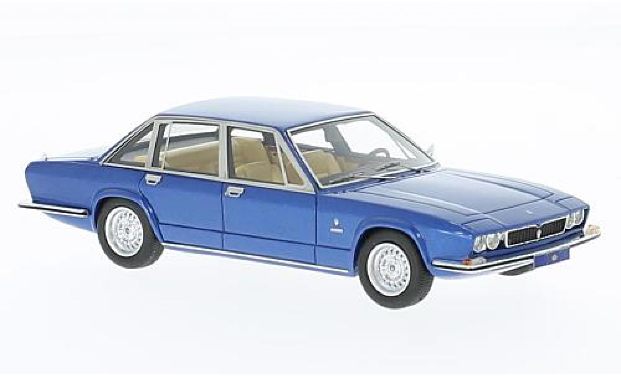 Maserati Quattroporte 1/43 Kess II Frua metallic blauw K&ouml;nig Juan Carlos 1971 modelauto