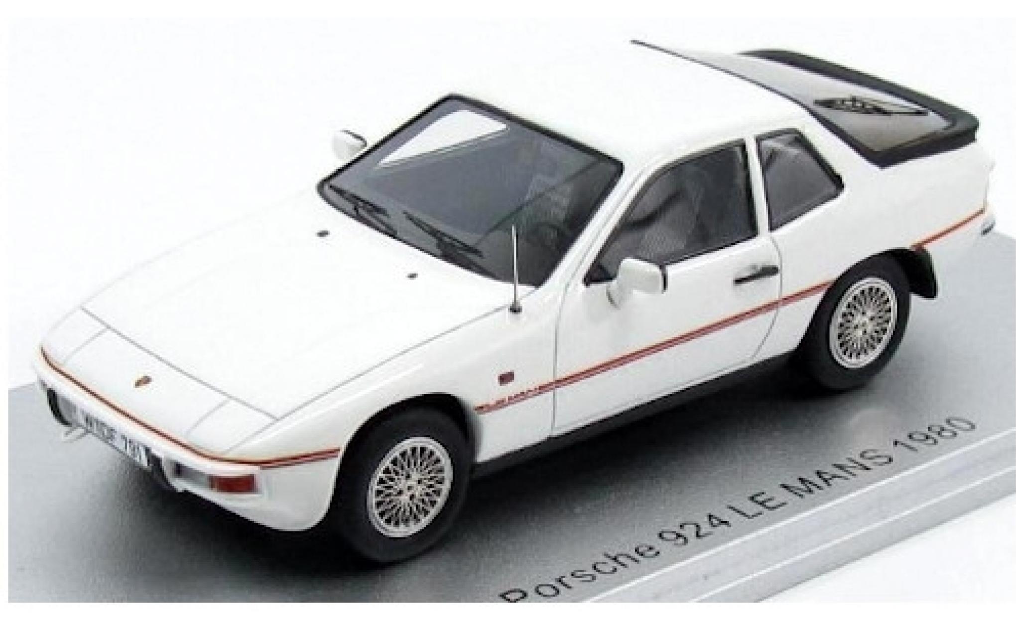 Porsche 924 1/43 Kess Le Mans wit 1980 modelauto