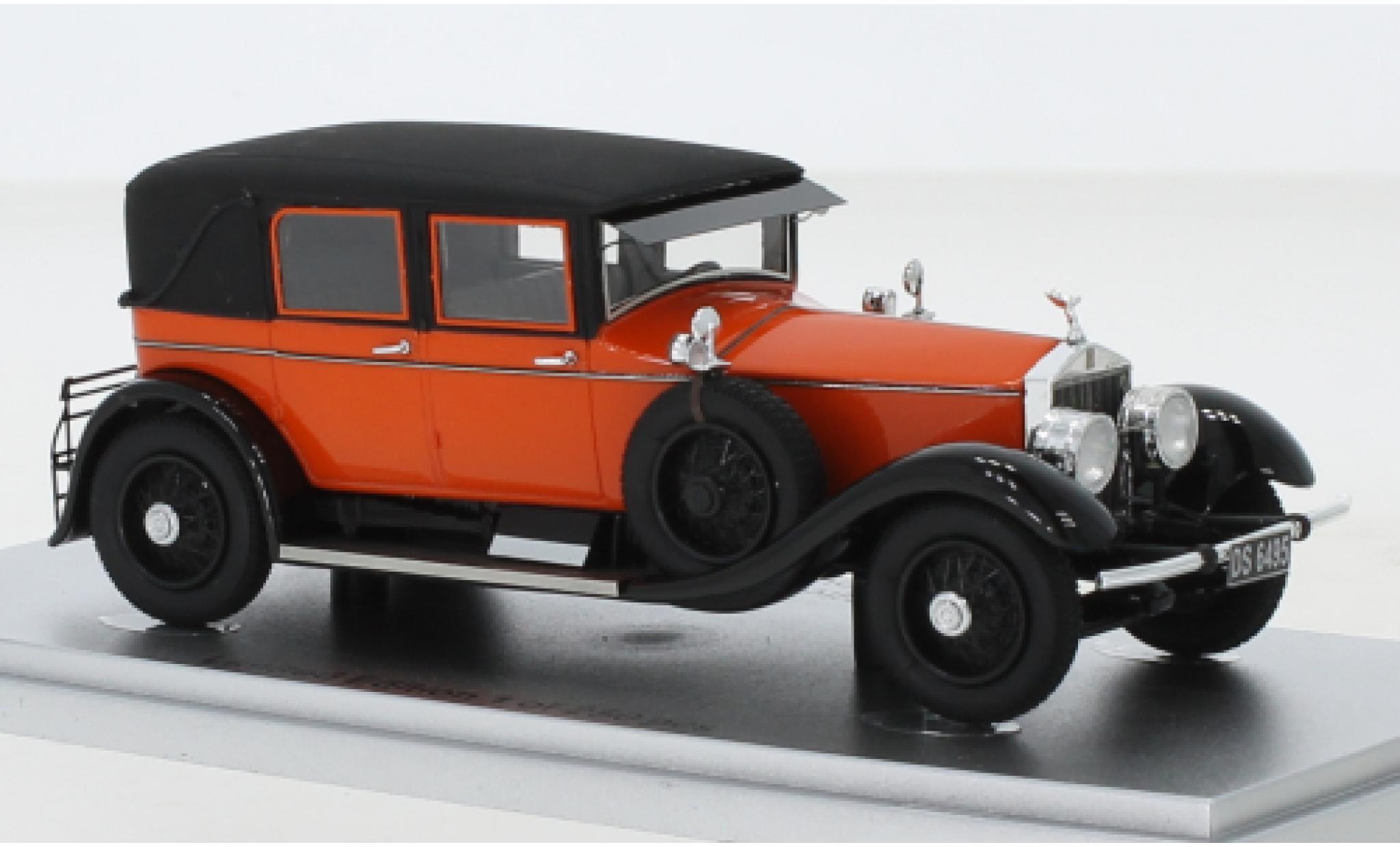 Rolls Royce Silver Ghost 1/43 Kess Tilbury Sedan by Willoughby rood/zwart 1926 modelauto