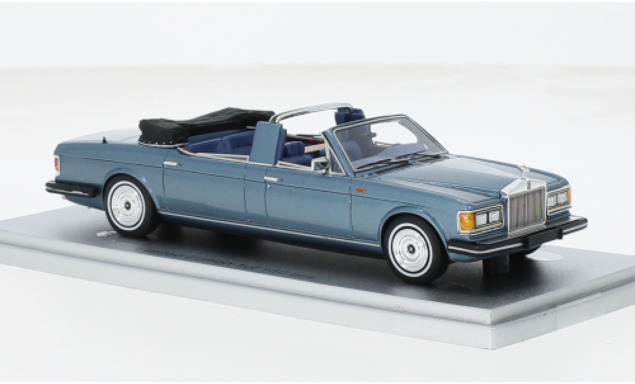 Rolls Royce Silver Spur 1/43 Kess Landaulette blauw/zwart 1987 1:43 modelauto