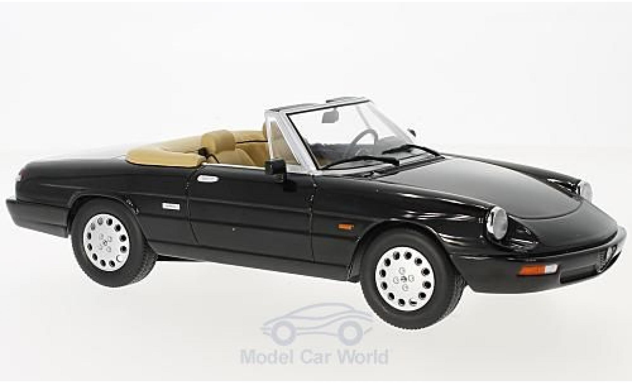 Alfa Romeo Spider 1/18 KK Scale 4 zwart 1990 modelauto