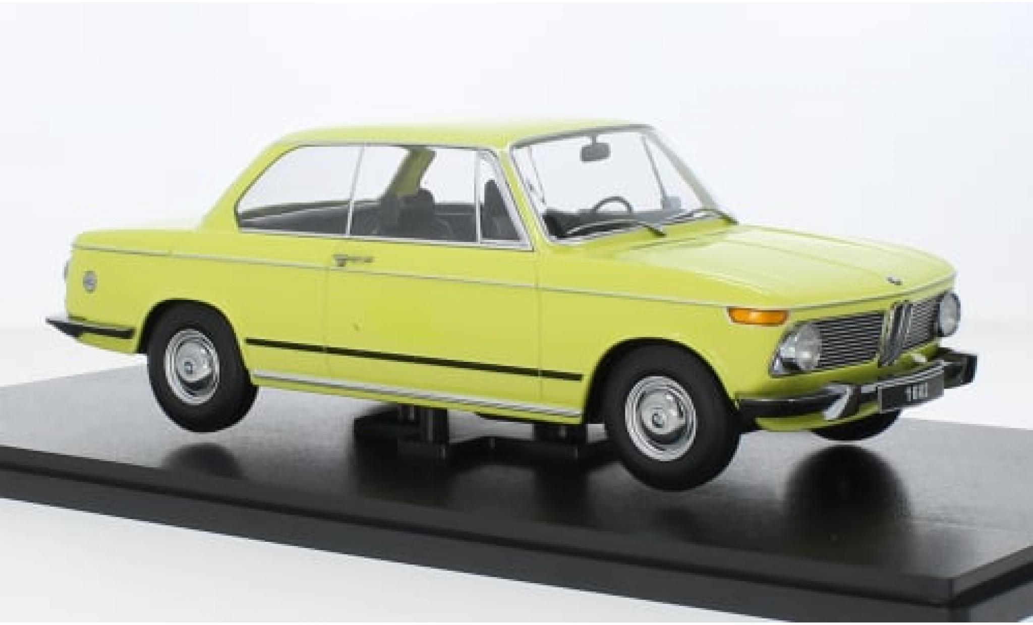 Bmw 1602 1/18 KK Scale geel 1971 1:18 modelauto