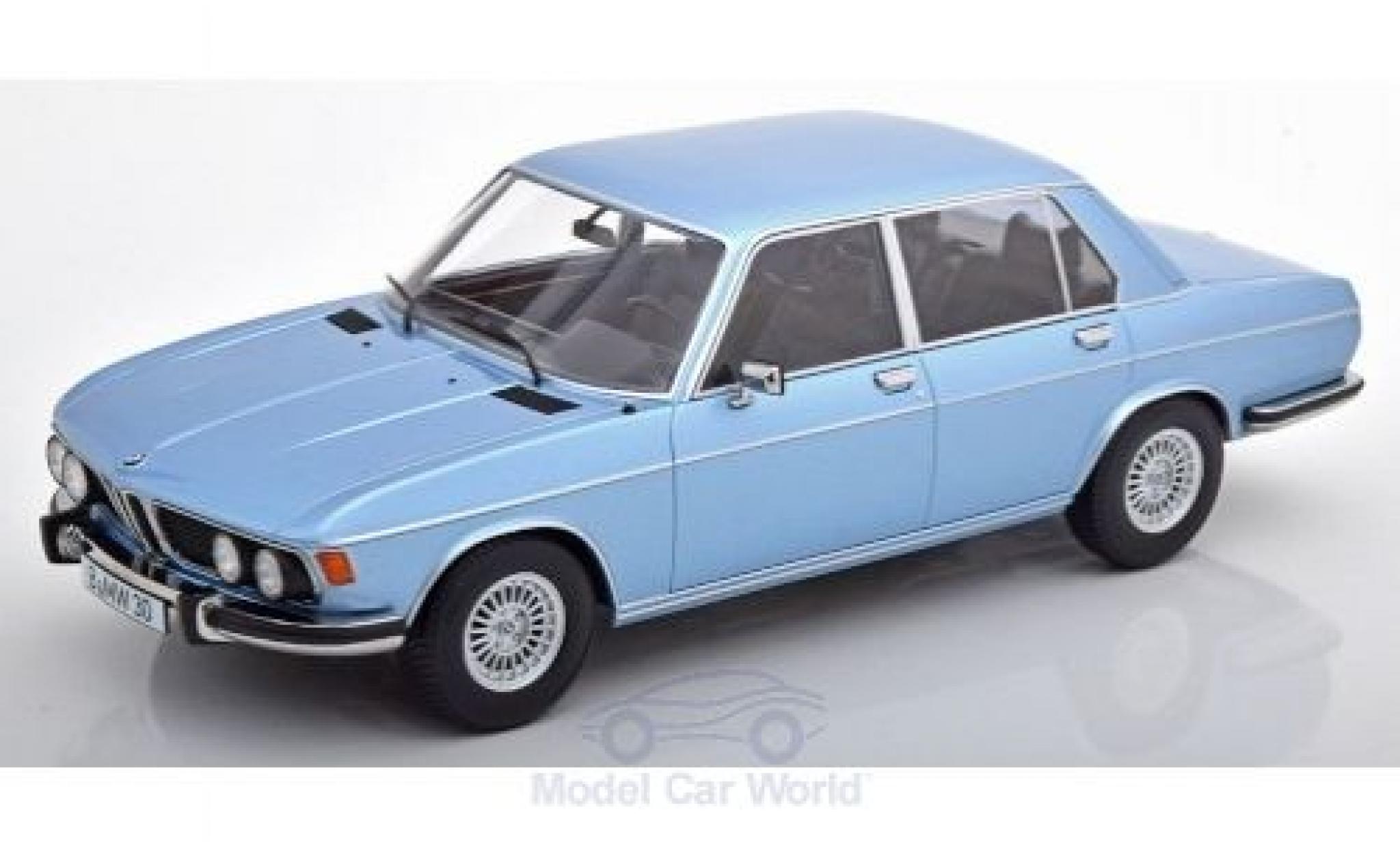 Bmw 3.0 1/18 KK Scale S (E3) metallic blauw 1971 modelauto