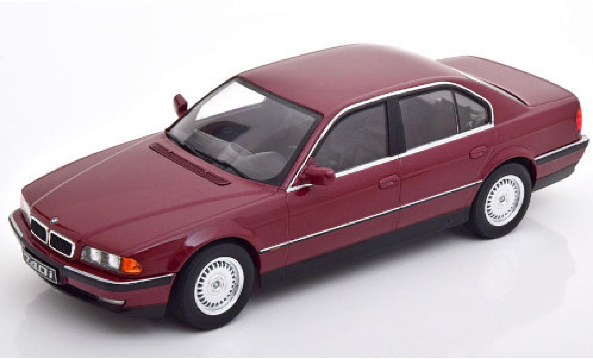 Bmw 740 1/18 KK Scale i (E38) metallic rood 1994 modelauto