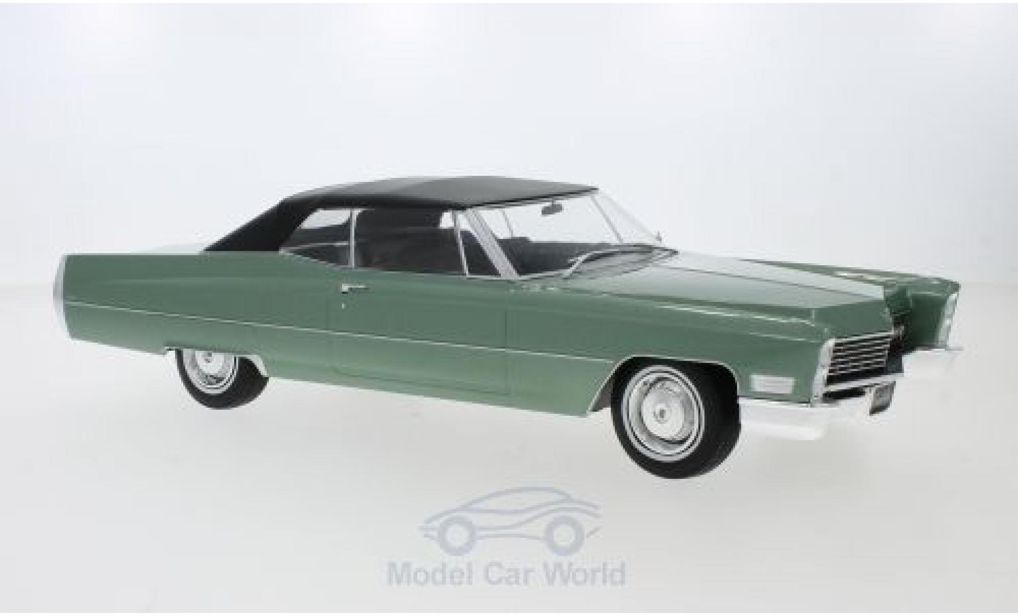 Cadillac Deville 1/18 KK Scale DeVille Cabriolet metallic groen/zwart 1968 mit Softtop modelauto