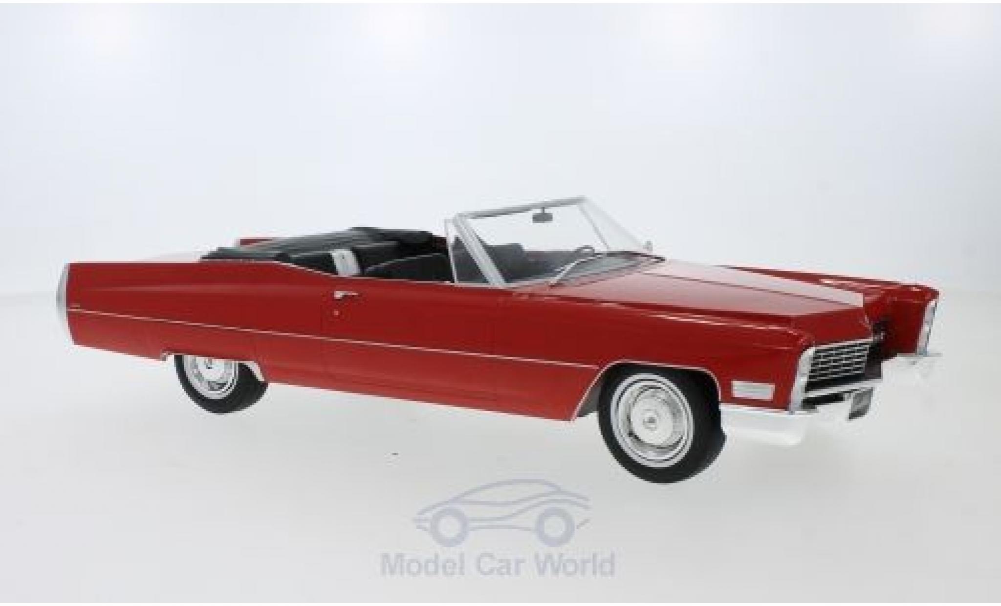 Cadillac Deville 1/18 KK Scale DeVille Cabriolet rood 1968 modelauto