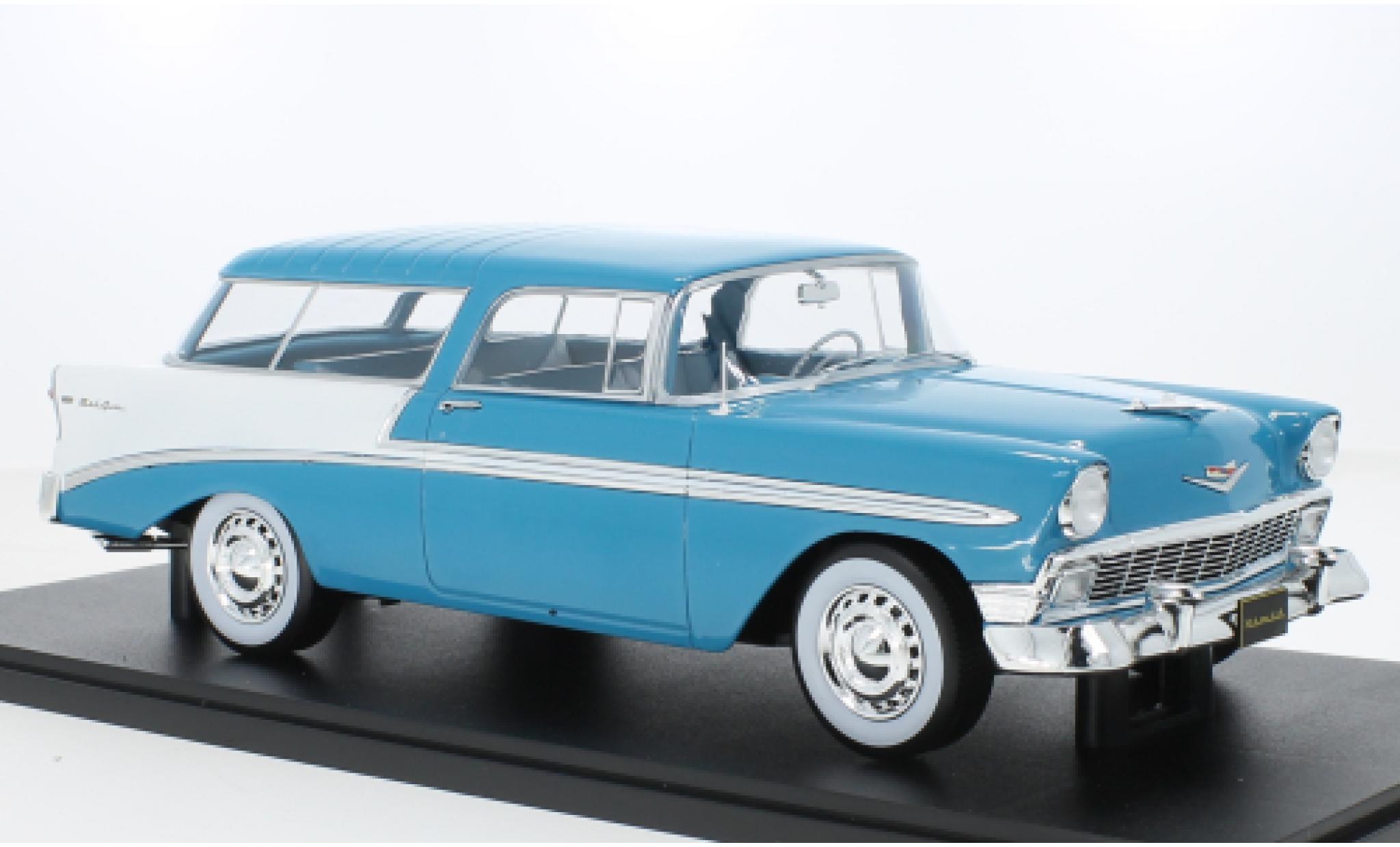 Chevrolet Bel Air 1/18 KK Scale Nomad turquoise/wit 1956 1:18 modelauto