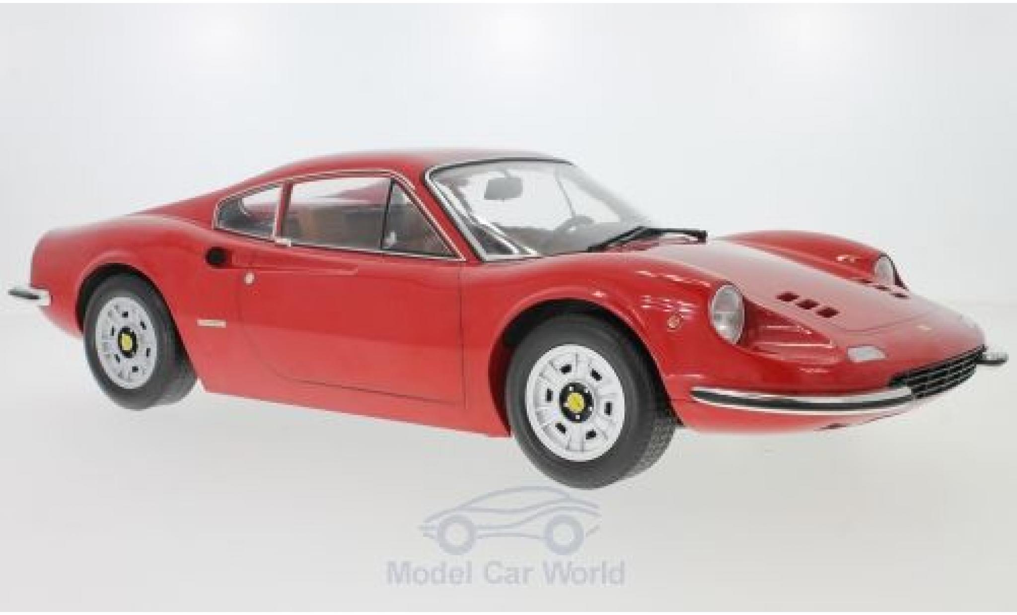 Ferrari 246 1/12 KK Scale GT Dino rood 1973 modelauto