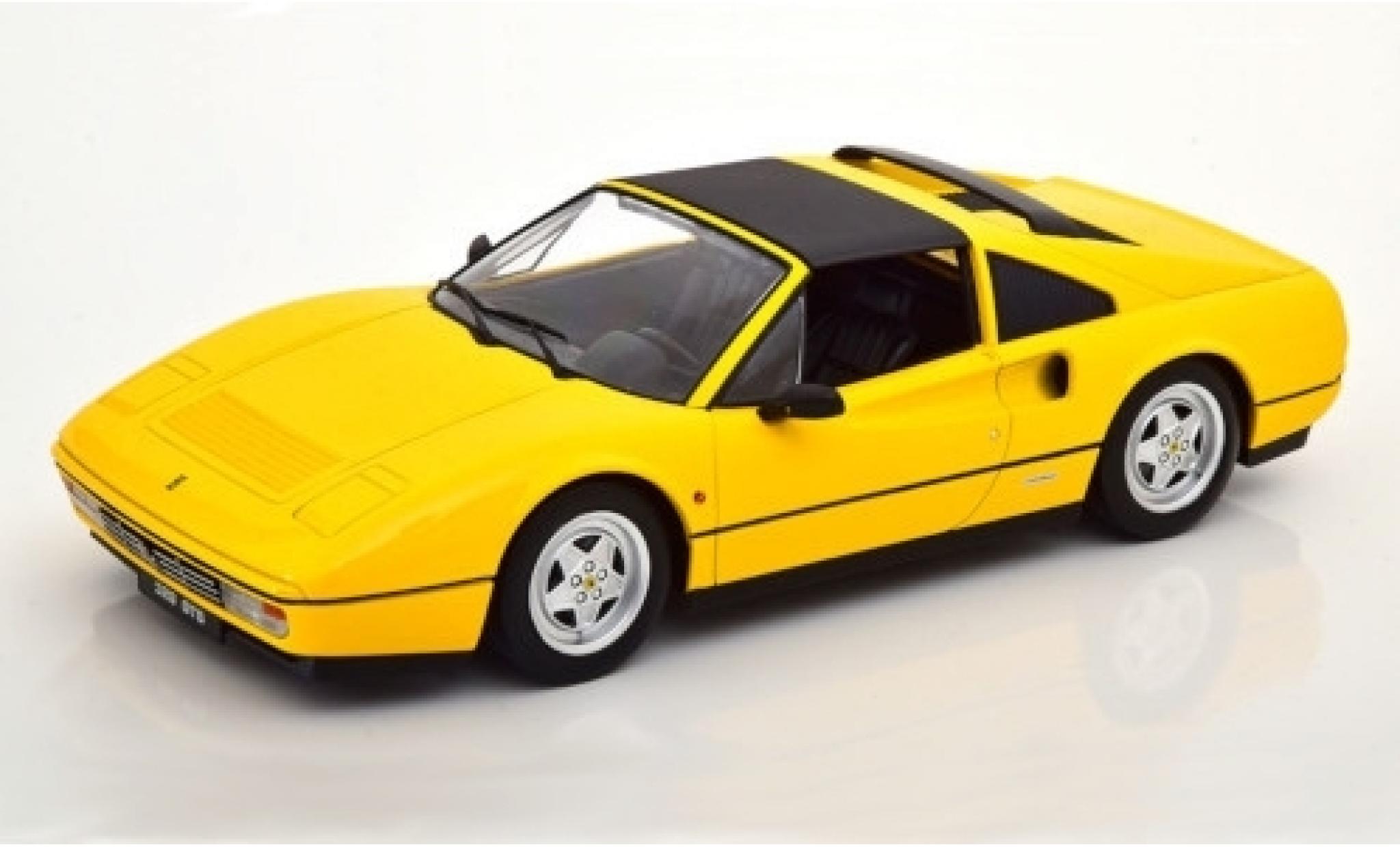 Ferrari 328 1/18 KK Scale GTS geel 1985 Targadach d&eacute;tachable modelauto