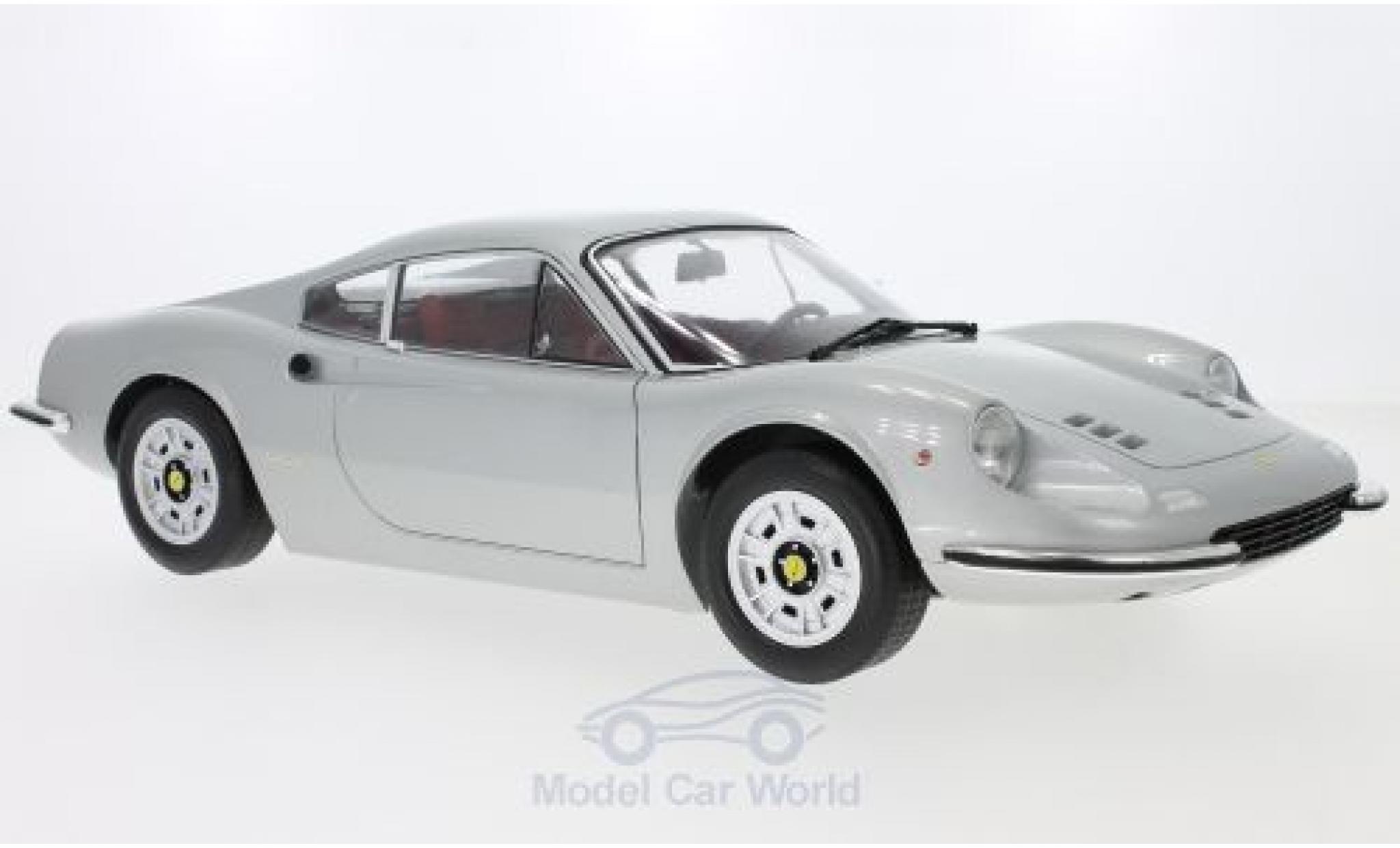 Ferrari Dino 1/12 KK Scale 246GT grijs 1973 modelauto