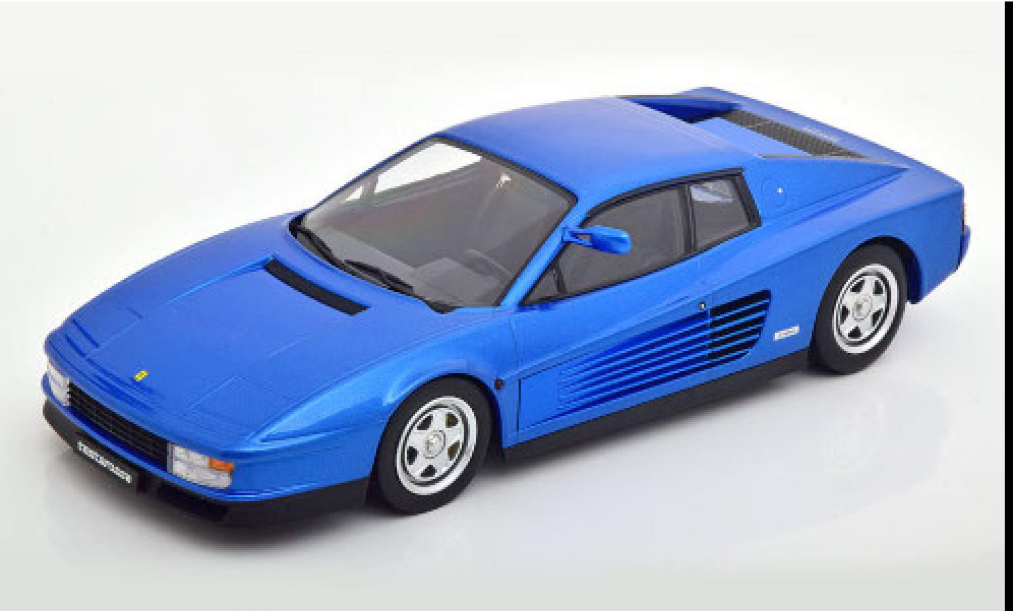 Ferrari Testarossa 1/18 KK Scale metallic blauw 1984 Monospecchio US-Version modelauto