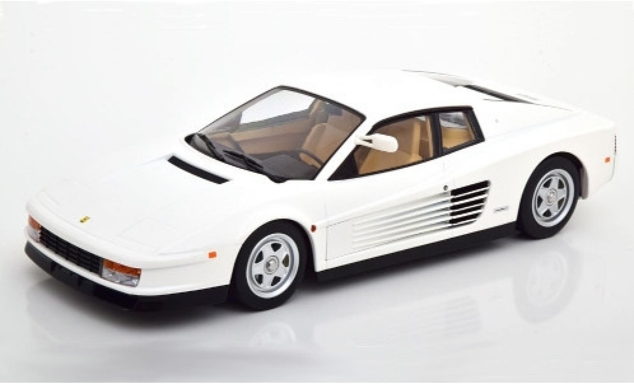 Ferrari Testarossa 1/18 KK Scale wit 1984 Monospecchio US-Version modelauto