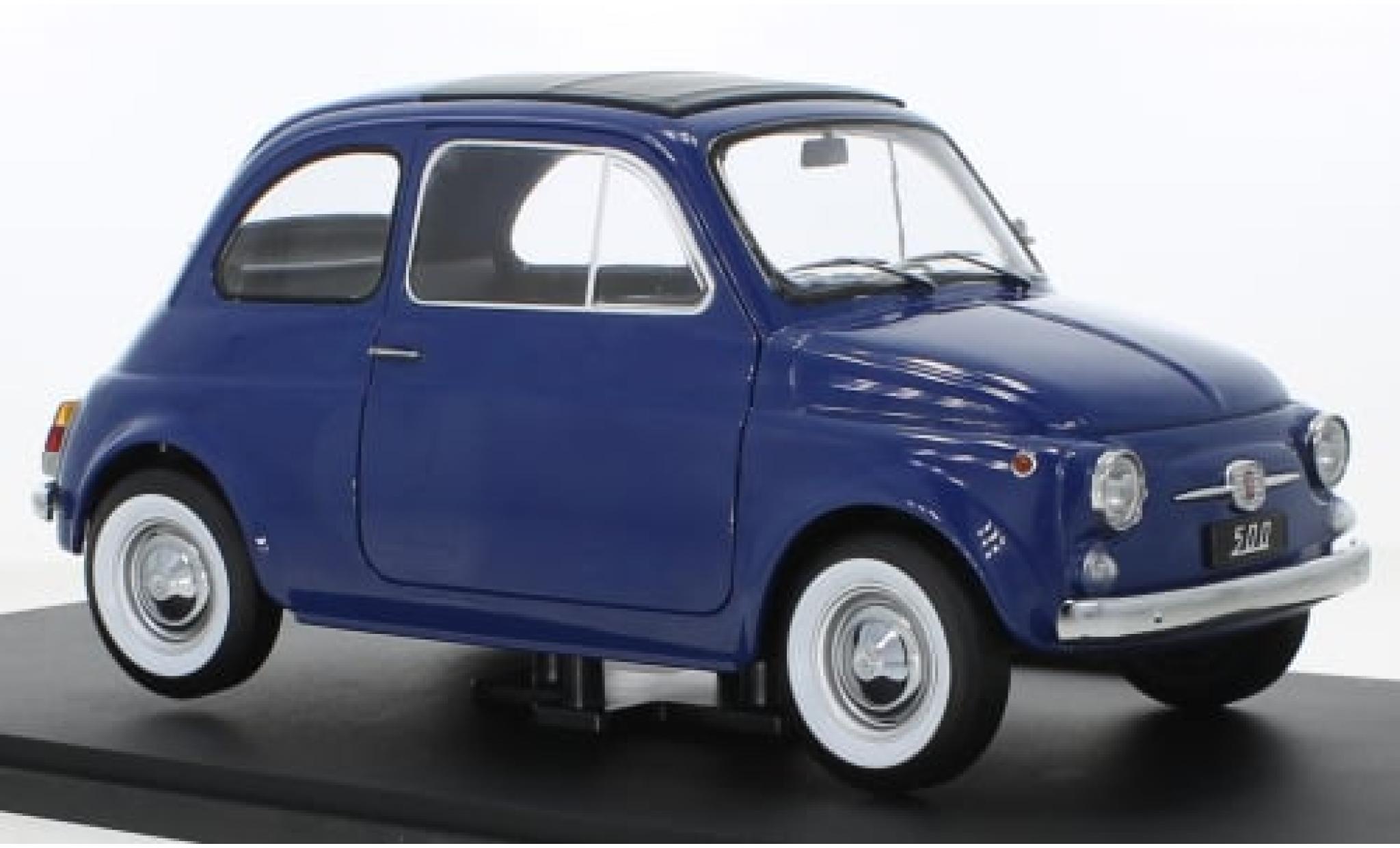 Fiat 500 1/12 KK Scale blauw 1968 1:12 modelauto
