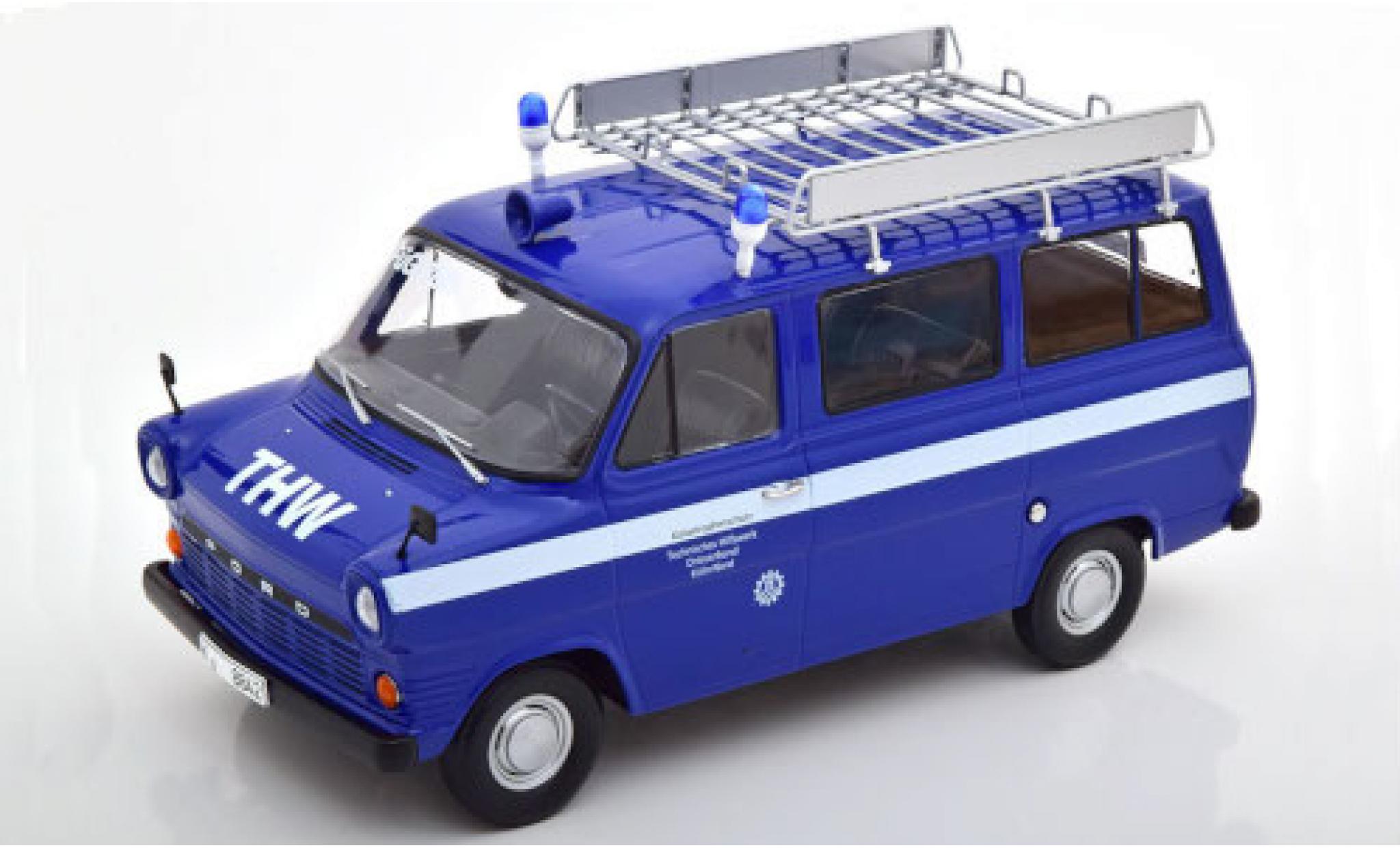 Ford Transit 1/18 KK Scale MK 1 Bus THW K&ouml;ln 1965 mit Dachgep&auml;cktr&auml;ger modelauto