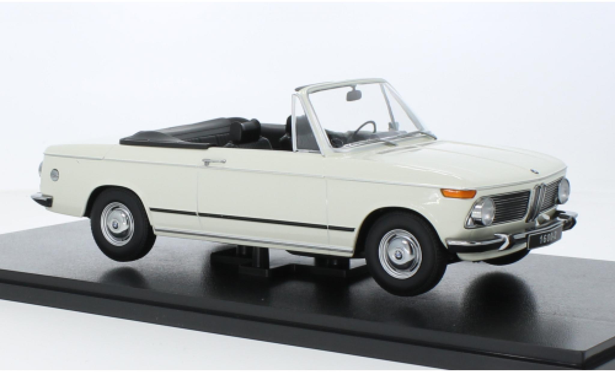 Bmw 1600 1/18 KK Scale -2 cabriolet wit 1968 modelauto
