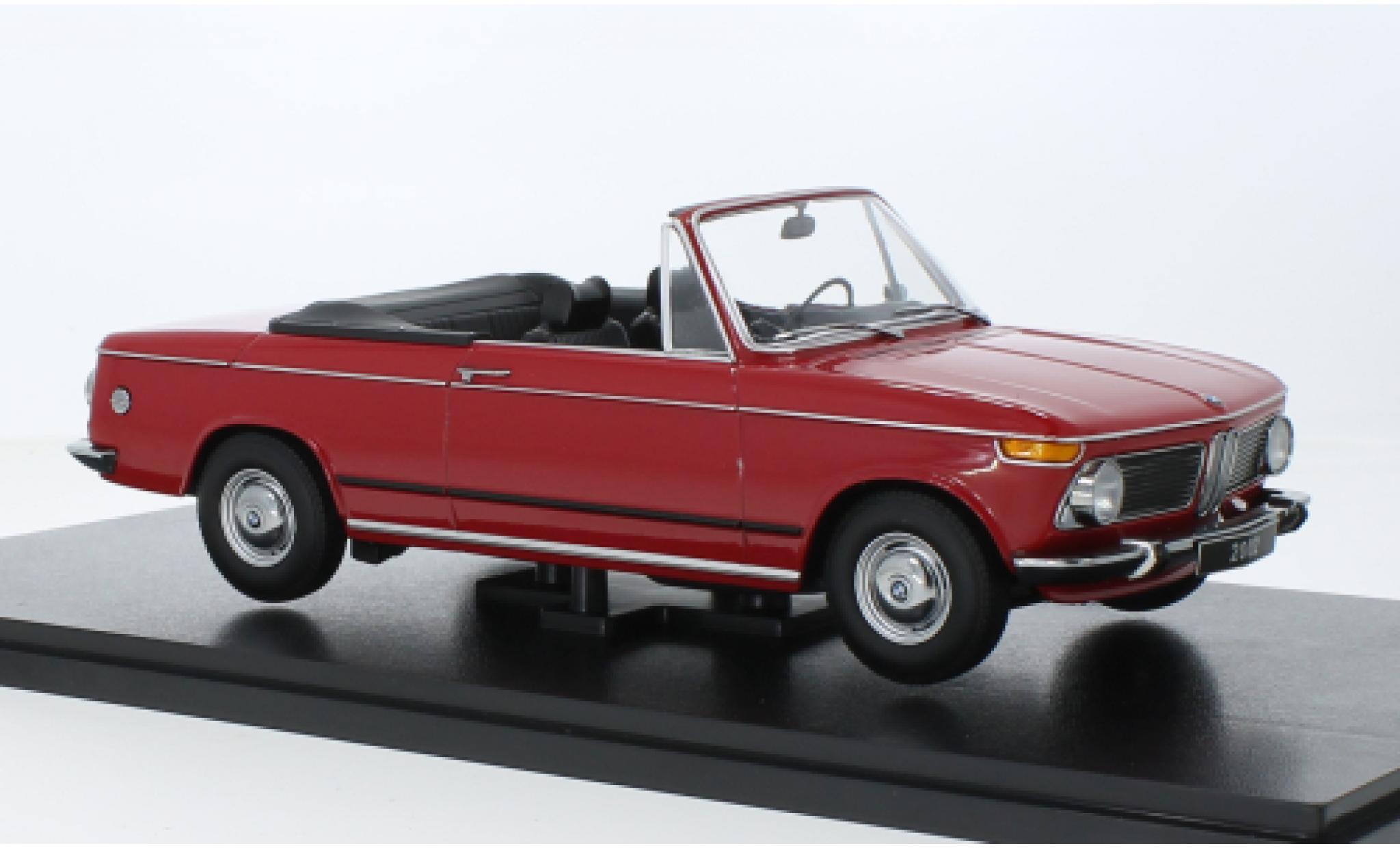 Bmw 2002 1/18 KK Scale cabriolet rood 1968 modelauto