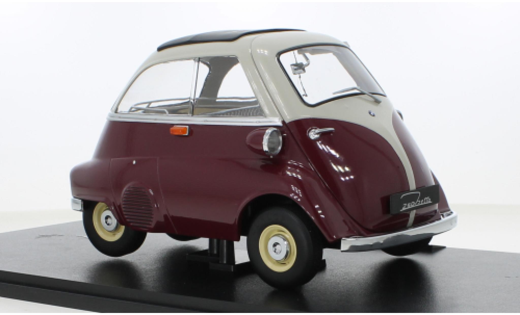 Bmw Isetta 1/12 KK Scale 250 rood/grijs 1959 modelauto