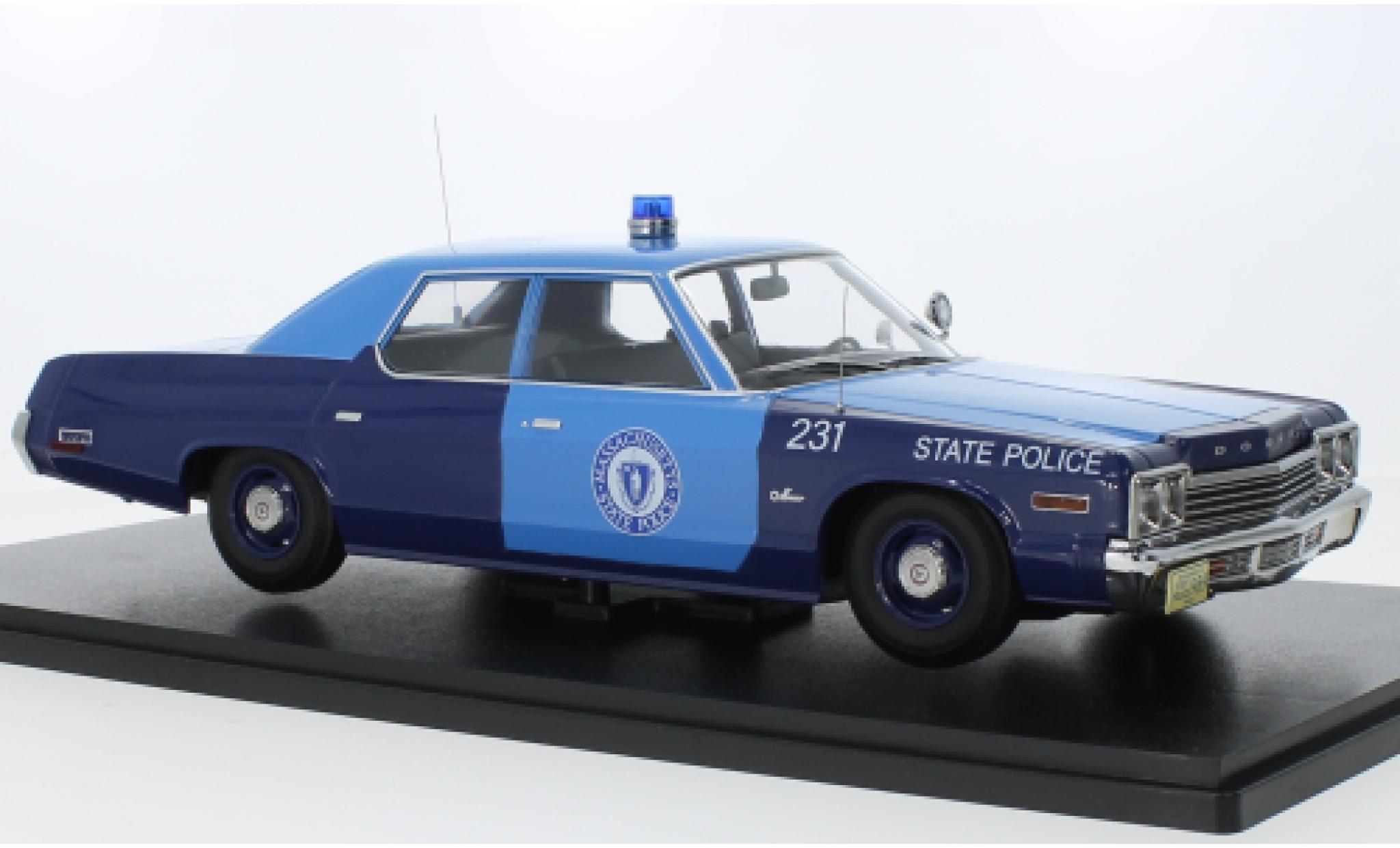 Dodge Monaco 1/18 KK Scale Massachusetts State Politie 1974 modelauto