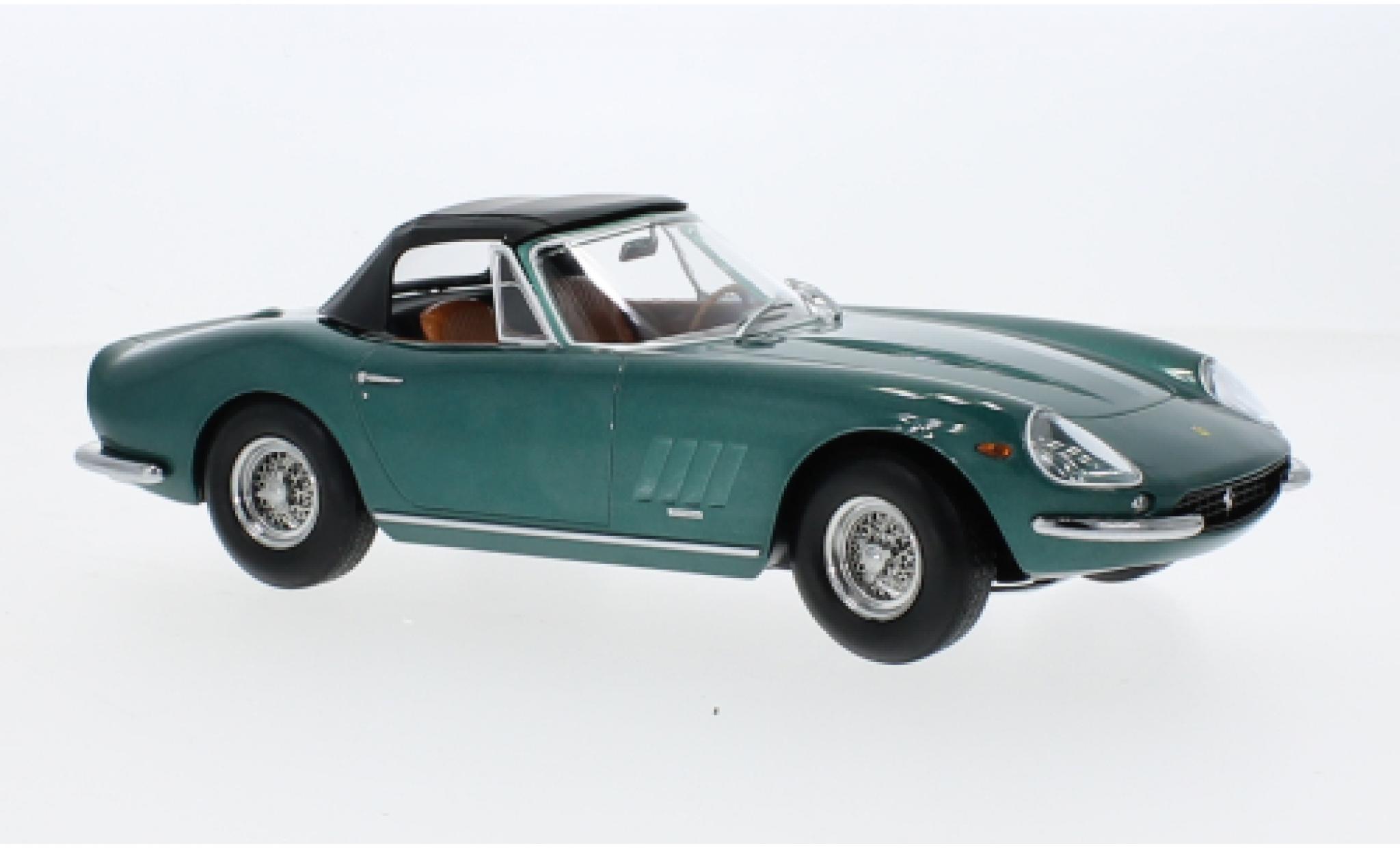 Ferrari 275 1/18 KK Scale GTB/4 NART Spyder metallic groen 1967 modelauto