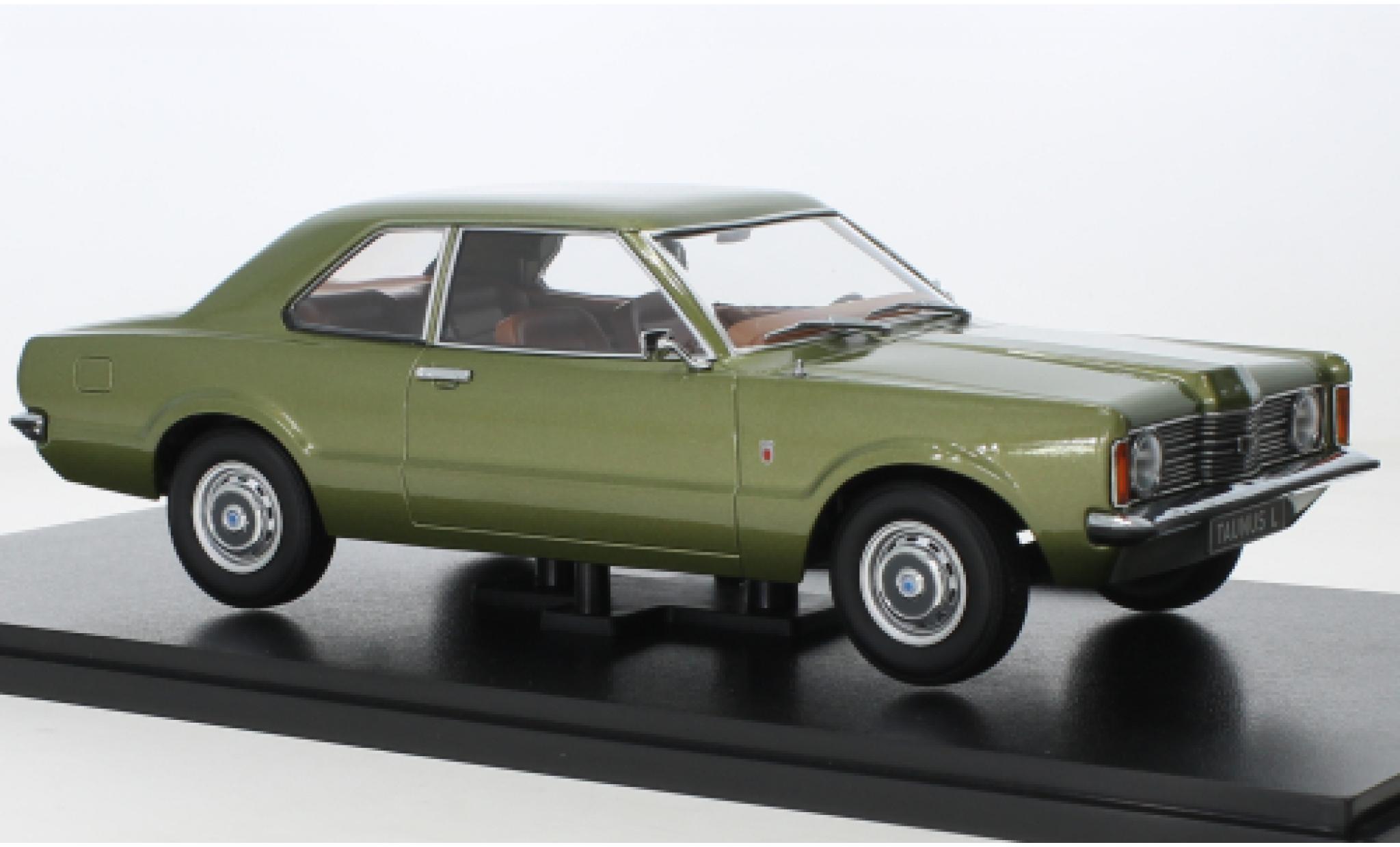 Ford Taunus 1/18 KK Scale 1300 L (TC1) metallic groen 1971 modelauto