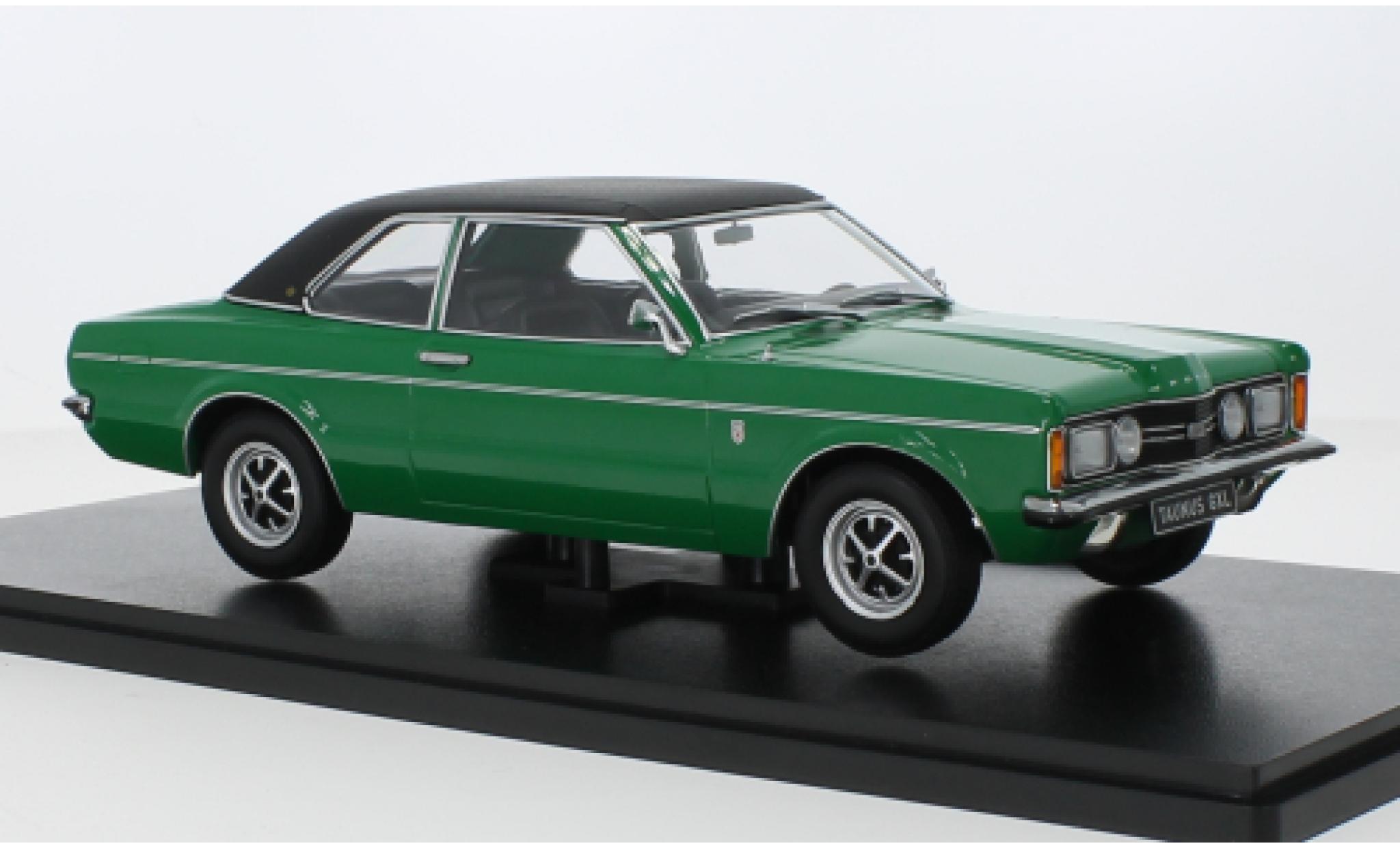 Ford Taunus 1/18 KK Scale 2000 GXL (TC1) groen/matte-zwart 1971 modelauto
