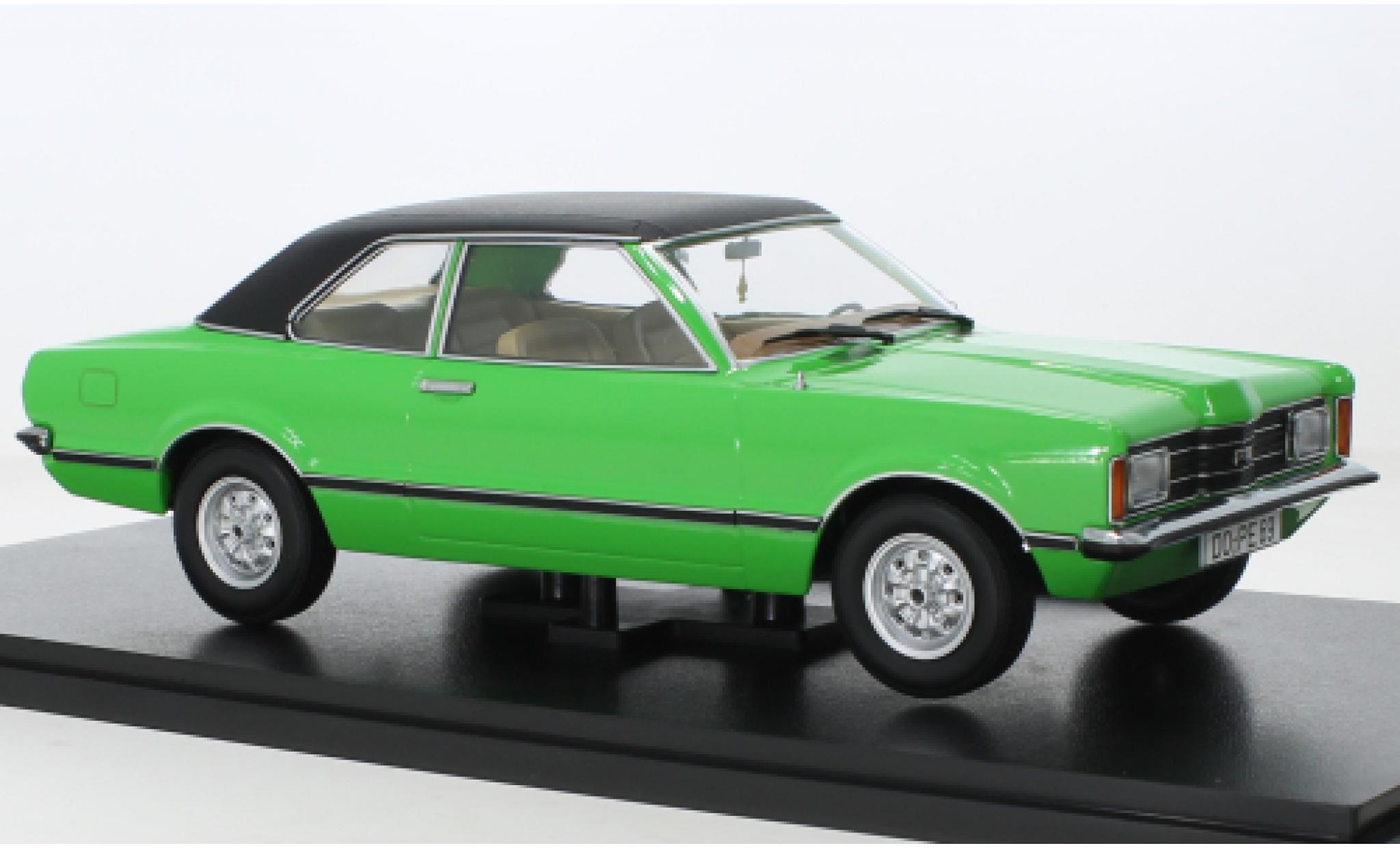 Ford Taunus 1/18 KK Scale GXL (TC1) la chaux/zwart 1971 modelauto
