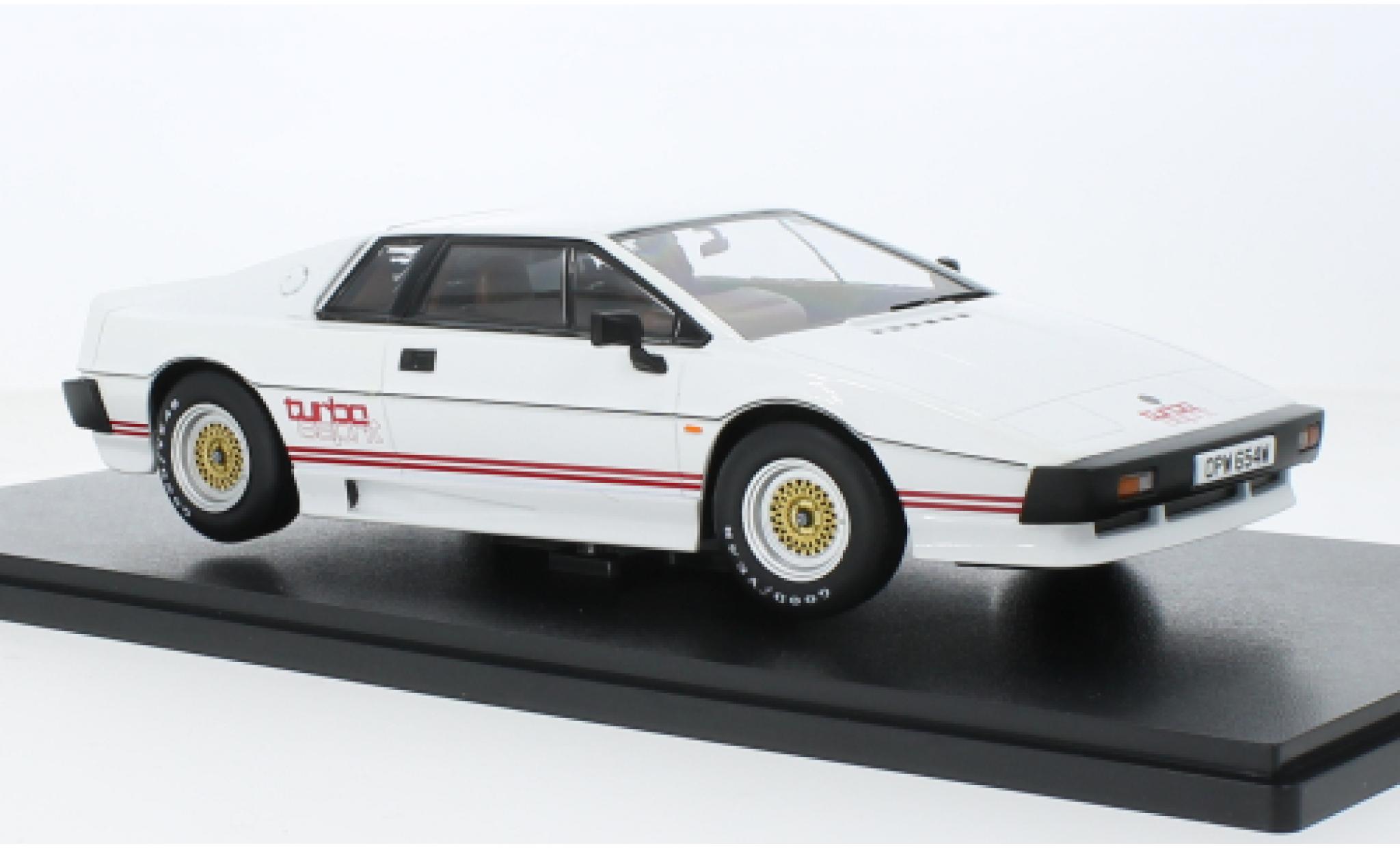 Lotus Esprit 1/18 KK Scale Turbo wit/rood RHD 1981 modelauto