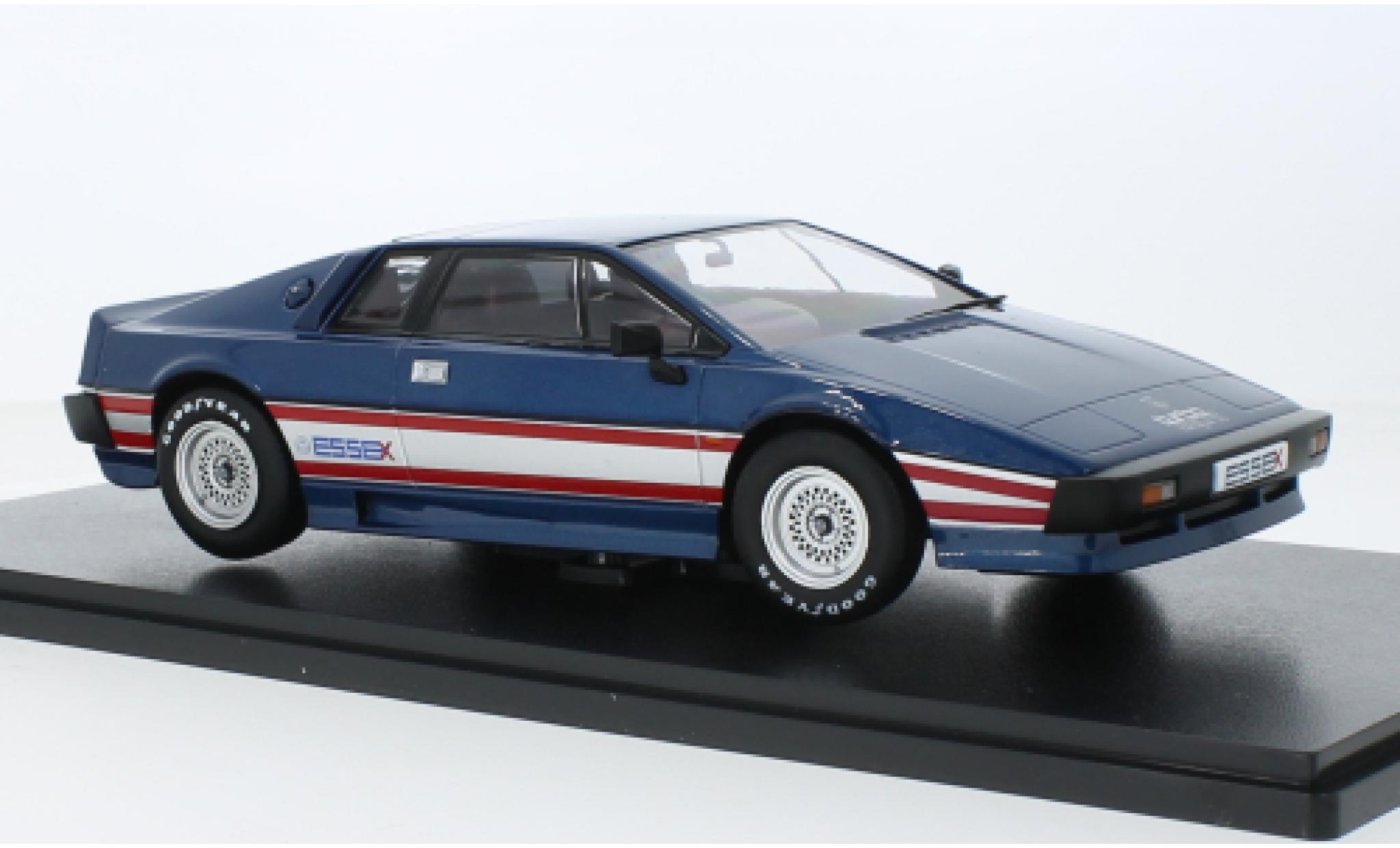 Lotus Esprit 1/18 KK Scale Turbo metallic blauw/d RHD 1981 modelauto