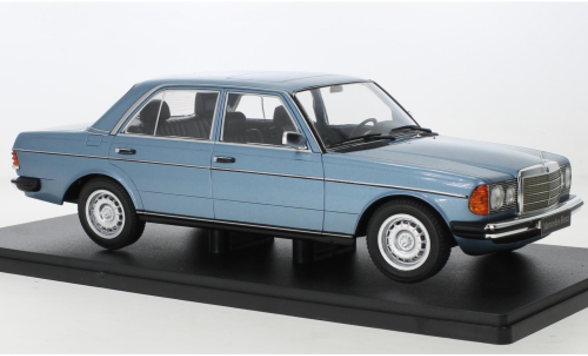 Mercedes 230 1/18 KK Scale E (W123) metallic blauw 1975 modelauto