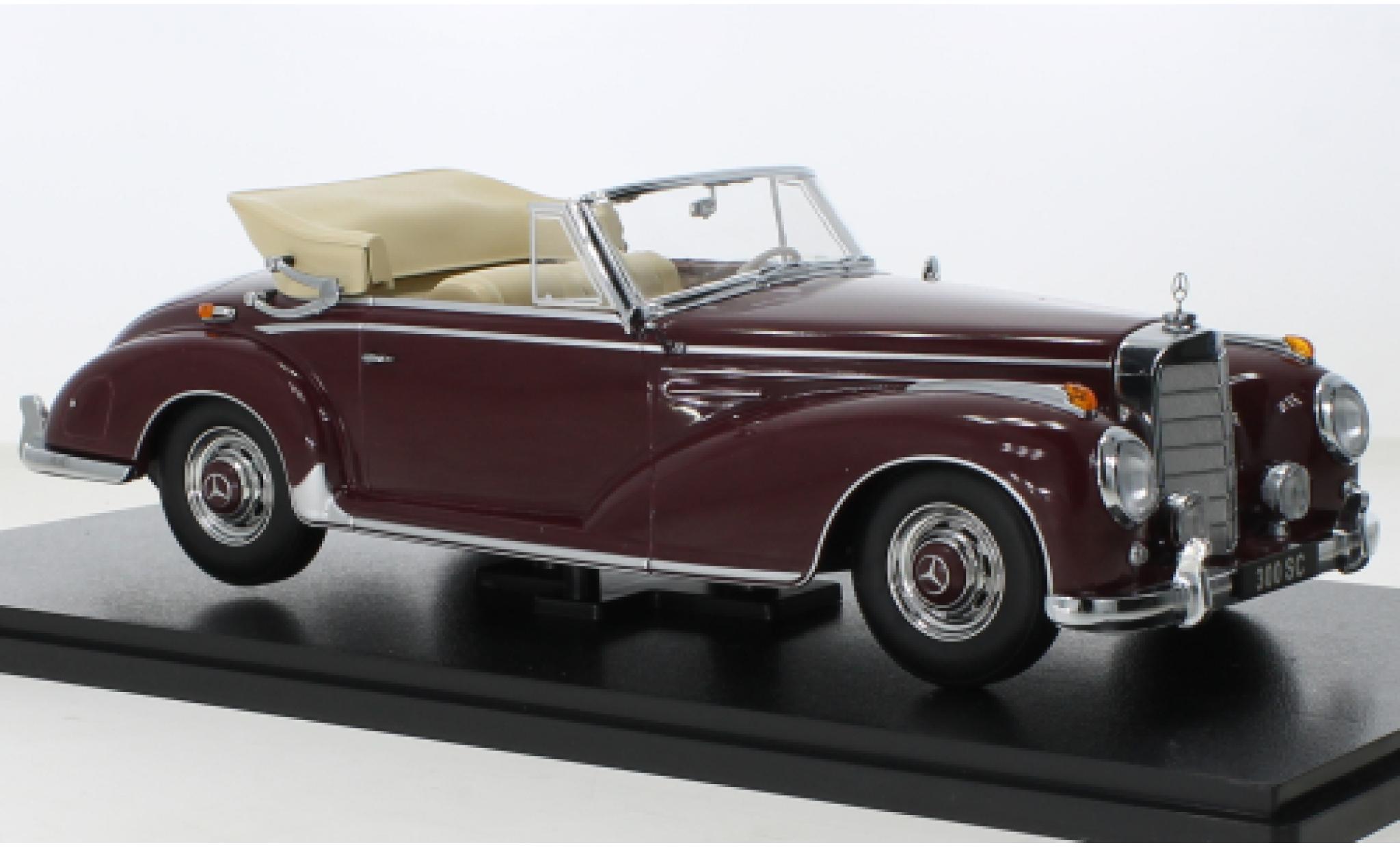 Mercedes 300 1/18 KK Scale SC (W188) Cabriolet rood 1957 modelauto
