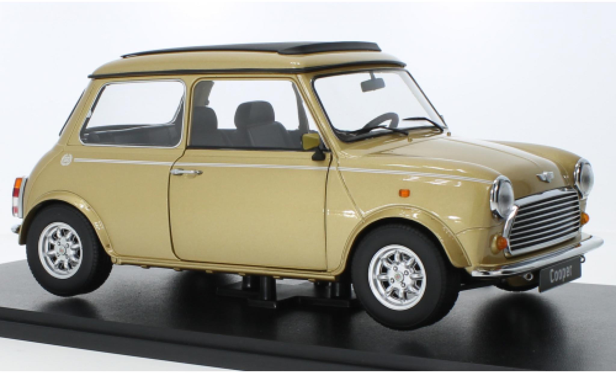 Mini Cooper 1/12 KK Scale metallic beige/zwart modelauto