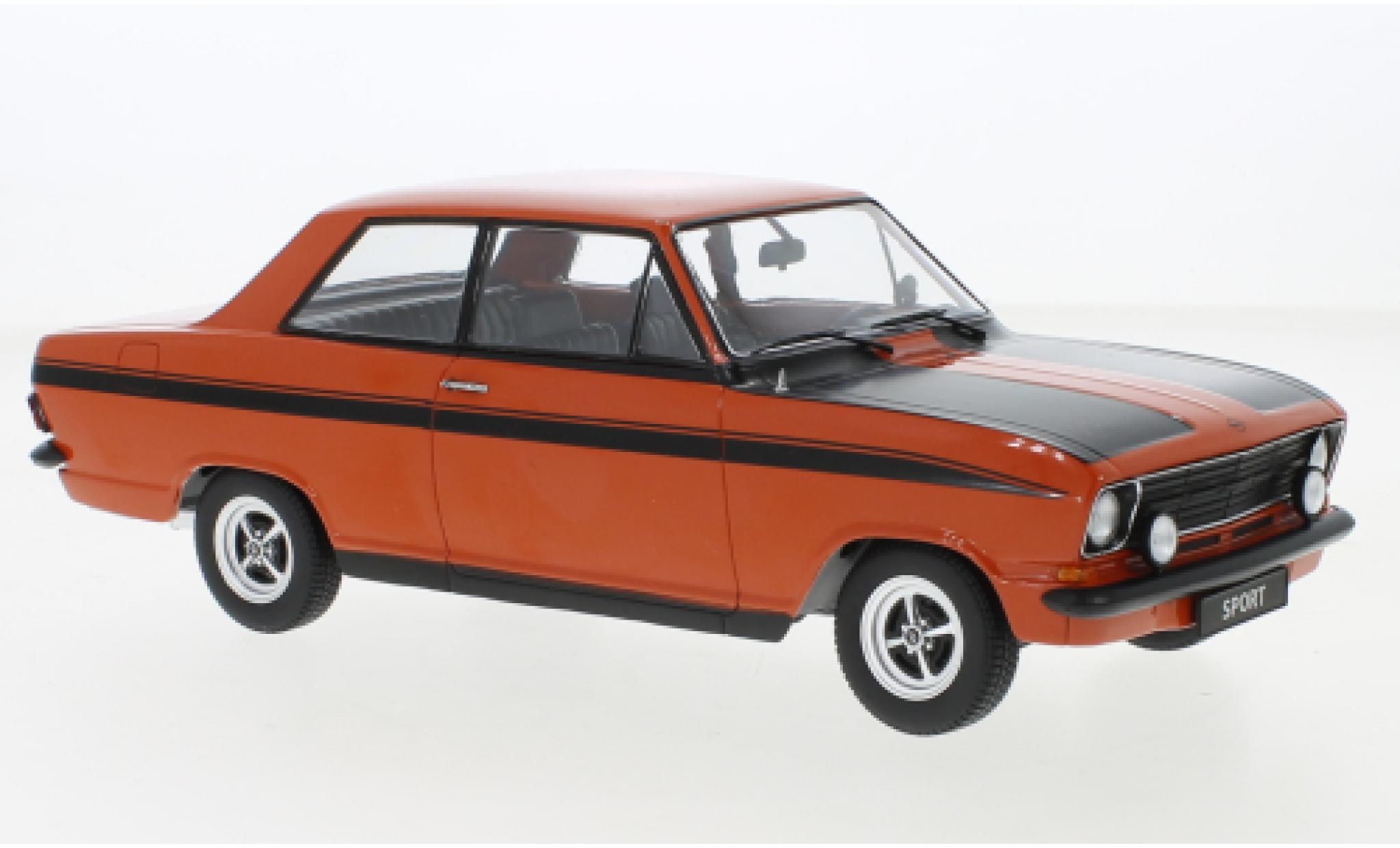 Opel Kadett 1/18 KK Scale B Sport rood/matt-zwart 1973 modelauto
