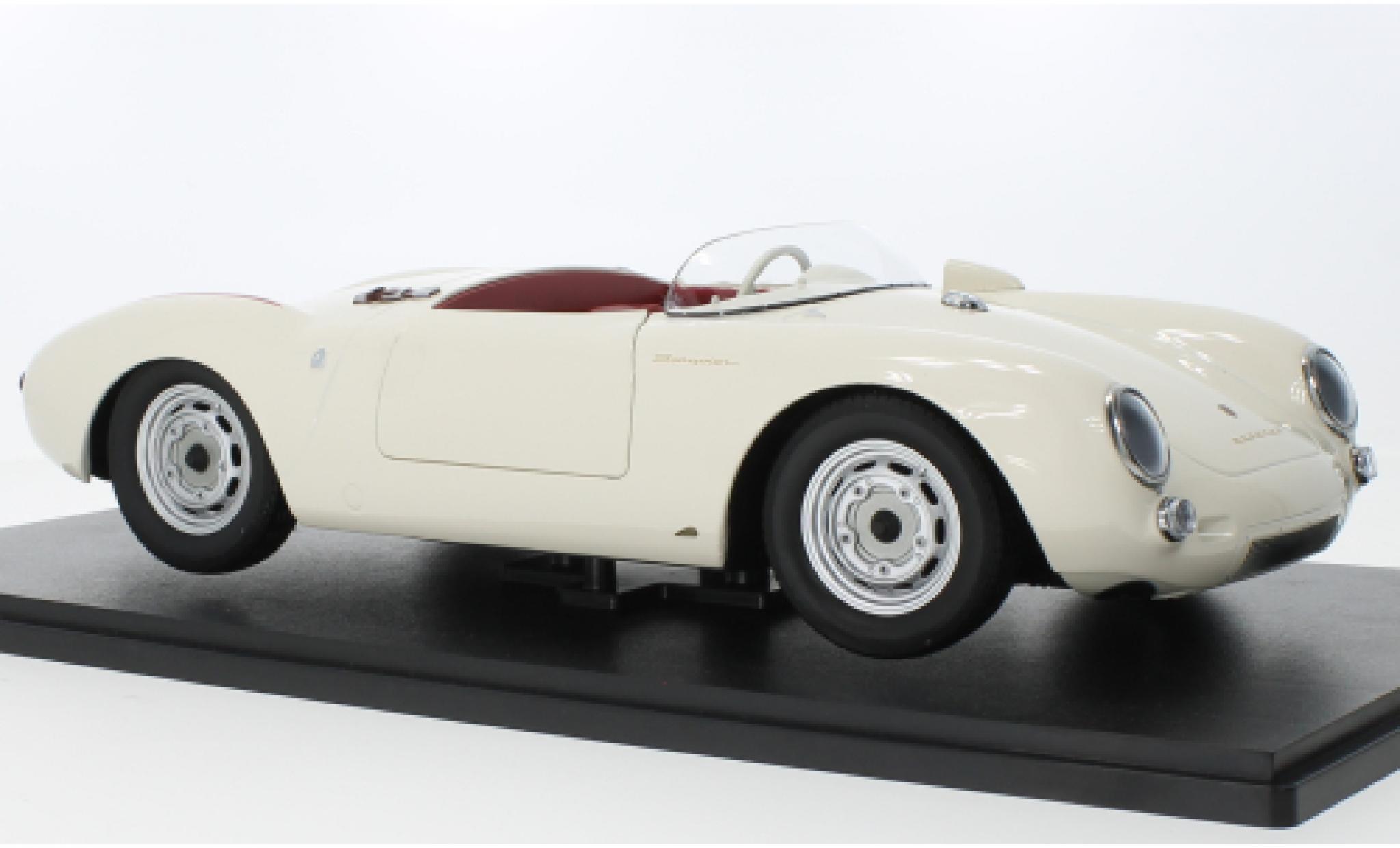 Porsche 550 1/12 KK Scale A Spyder wit/rood 1953 modelauto