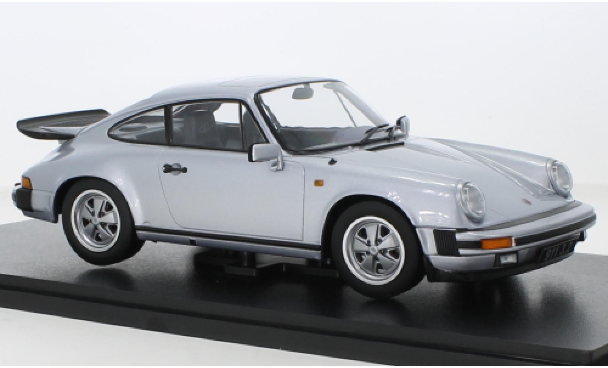 Porsche 930 1/18 KK Scale 911 Carrera 3.2 grijs 1988 modelauto