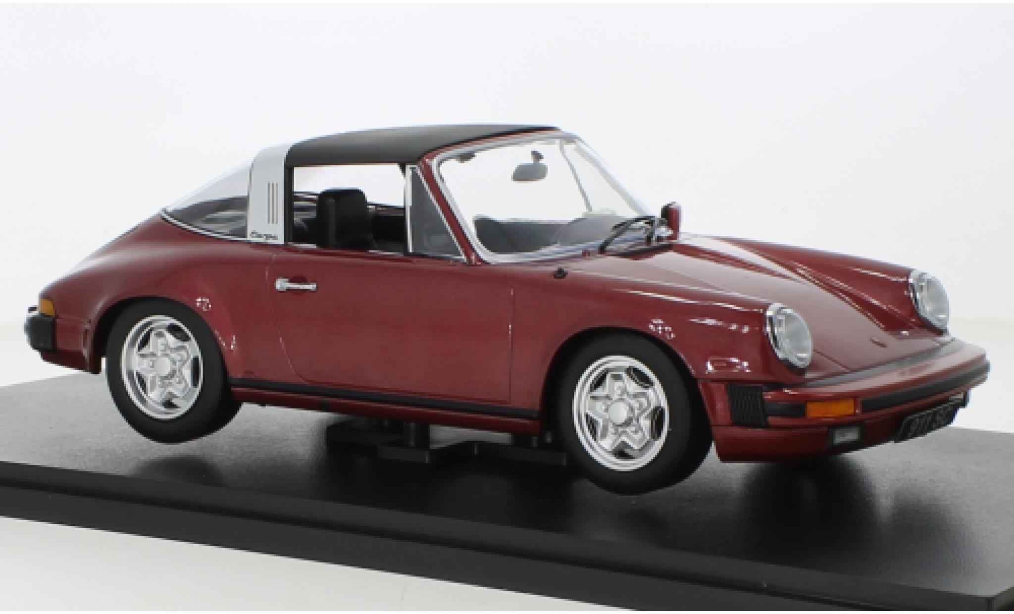 Porsche 930 Targa 1/18 KK Scale 911 SC metallic rood 1978 modelauto
