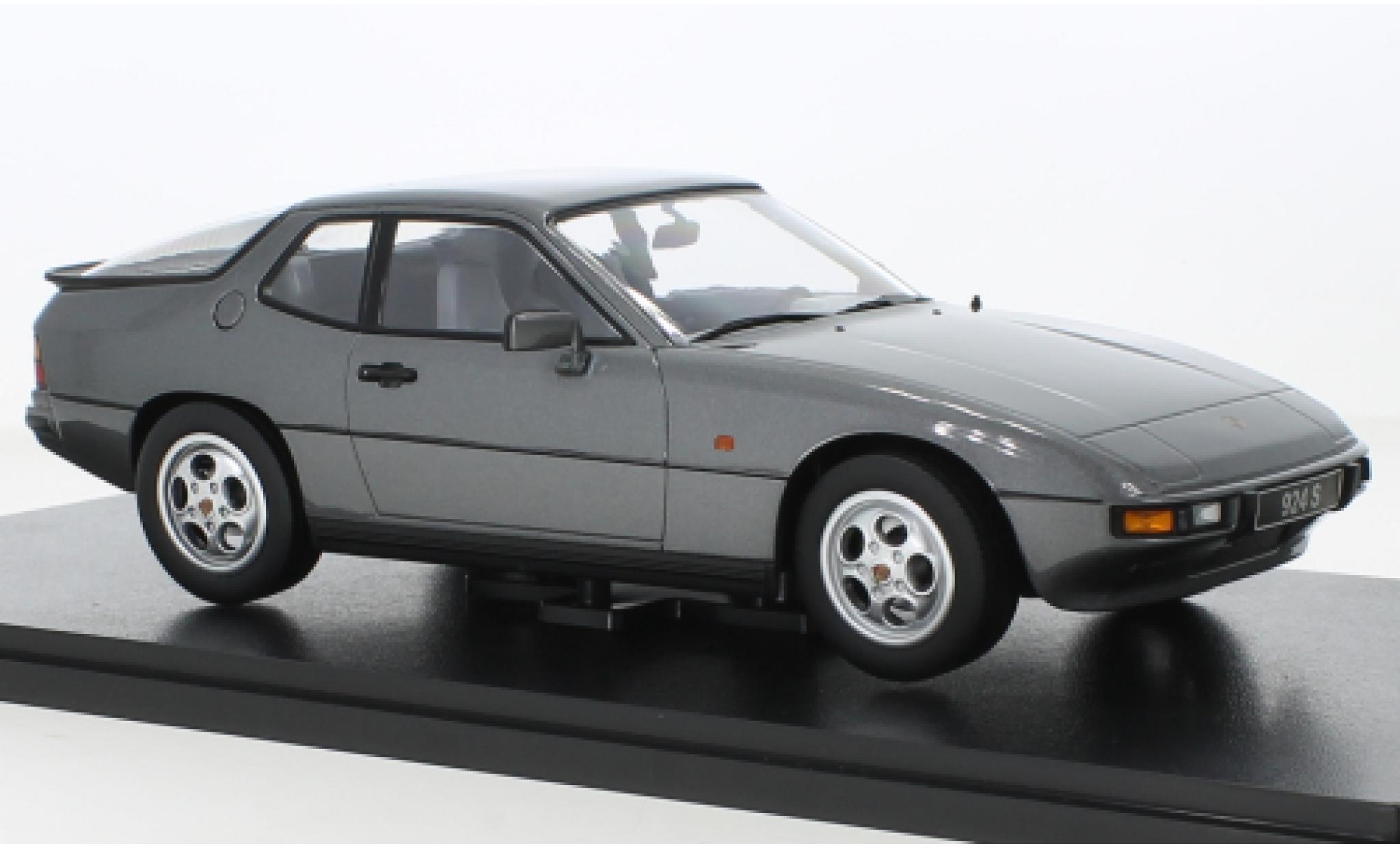Porsche 924 1/18 KK Scale S metallic grijs 1986 modelauto