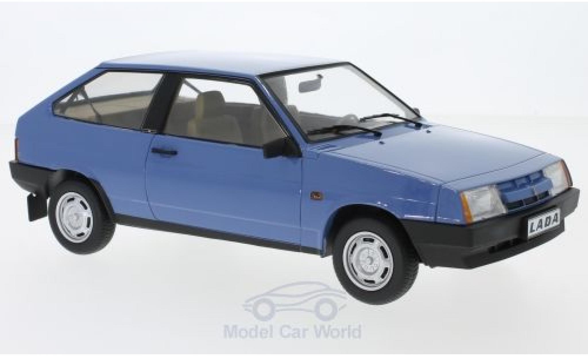 Lada Samara 1/18 KK Scale blauw 1984 modelauto