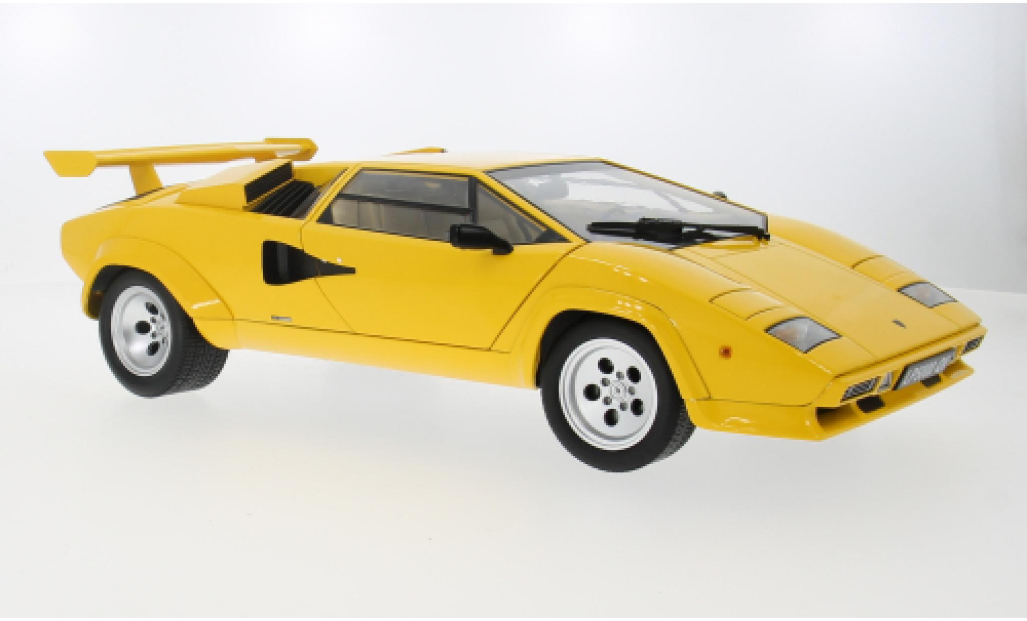 Lamborghini Countach 1/12 KK Scale LP 5000S QV geel 1985 1:12 modelauto