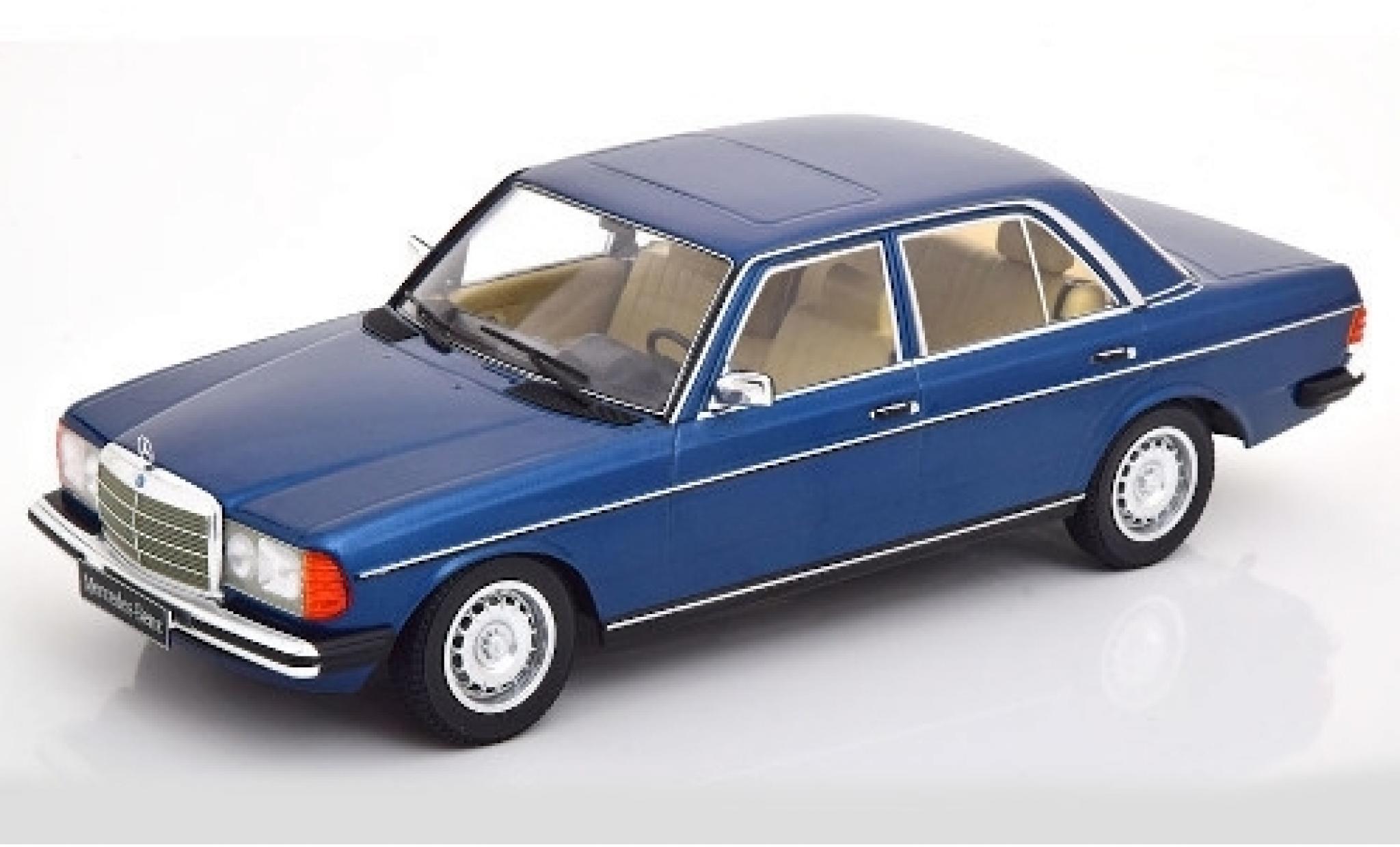 Mercedes 280 1/18 KK Scale E (W123) metallic blauw 1977 modelauto
