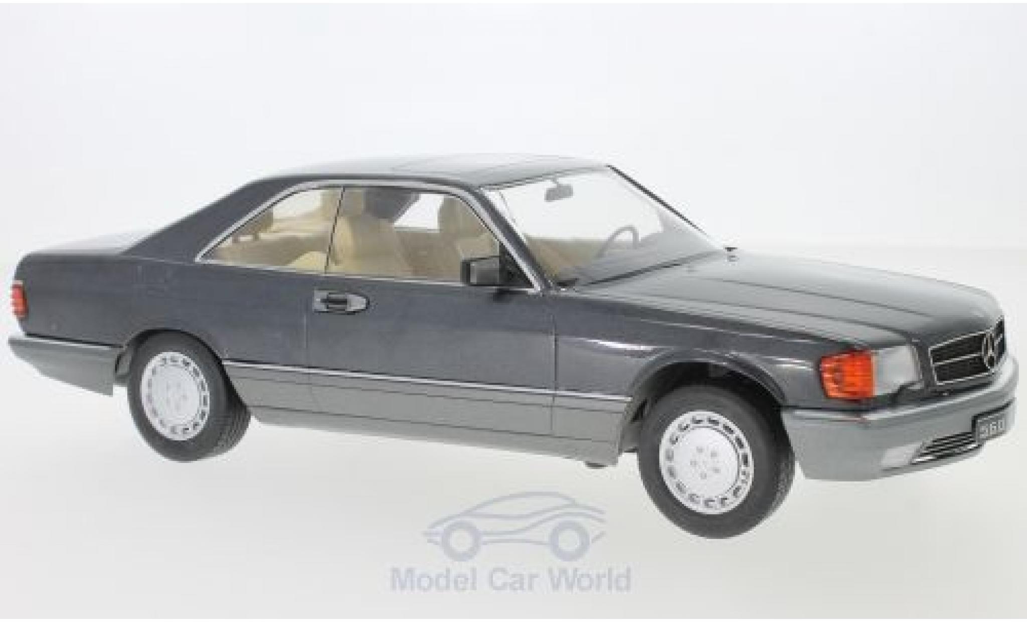 Mercedes 560 1/18 KK Scale SEC (C126) metallic anthrazit 1985 modelauto