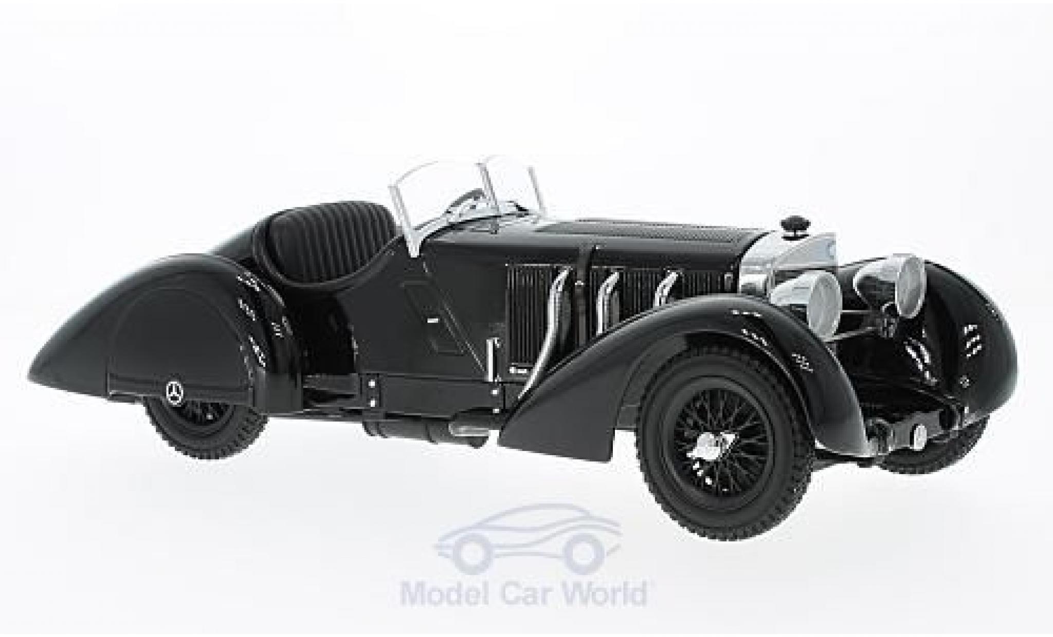 Mercedes SSK 1/18 KK Scale Count Trossi zwart Der zwarte Prinz 1930 modelauto
