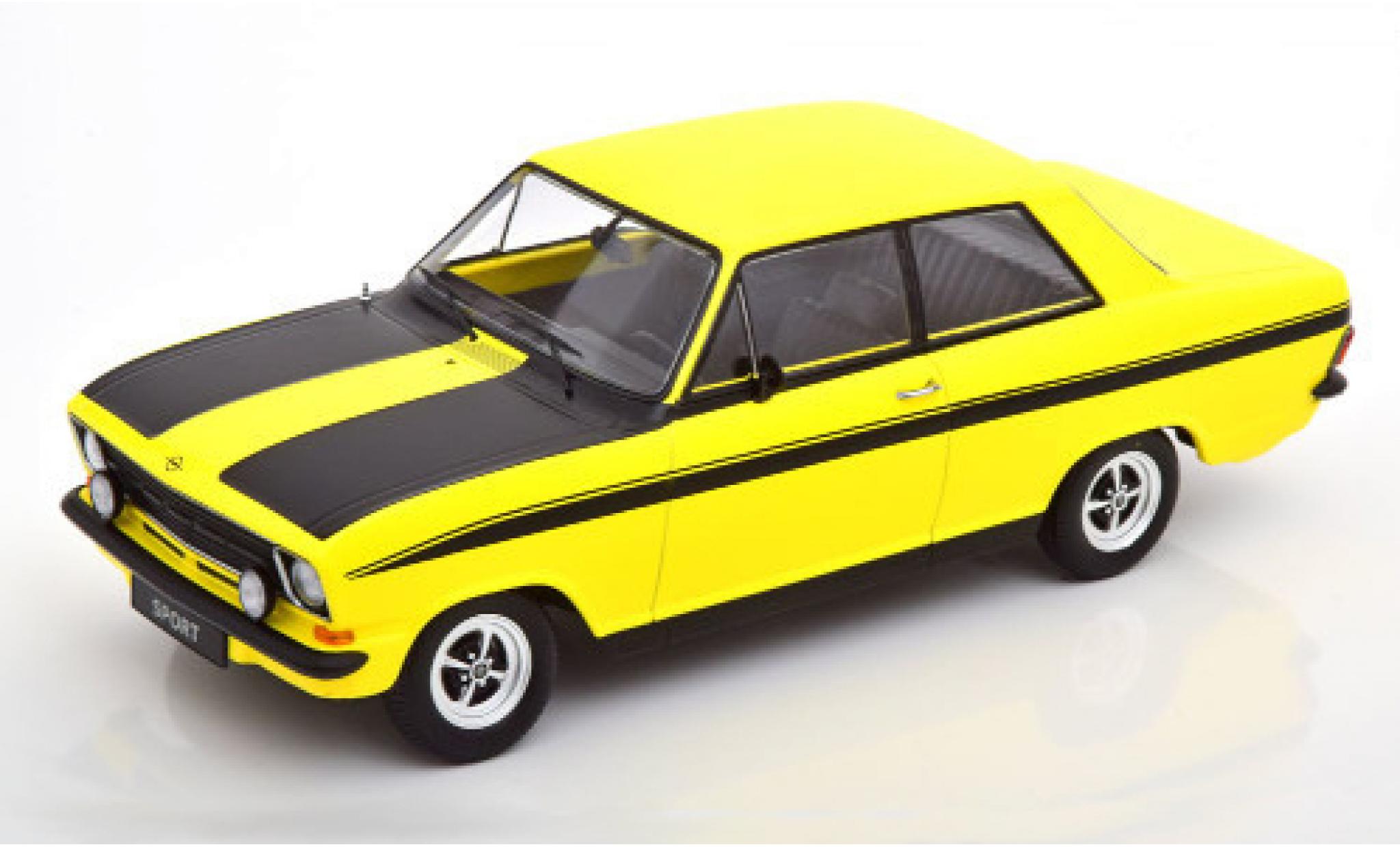 Opel Kadett 1/18 KK Scale B Sport geel/matt-zwart 1973 modelauto