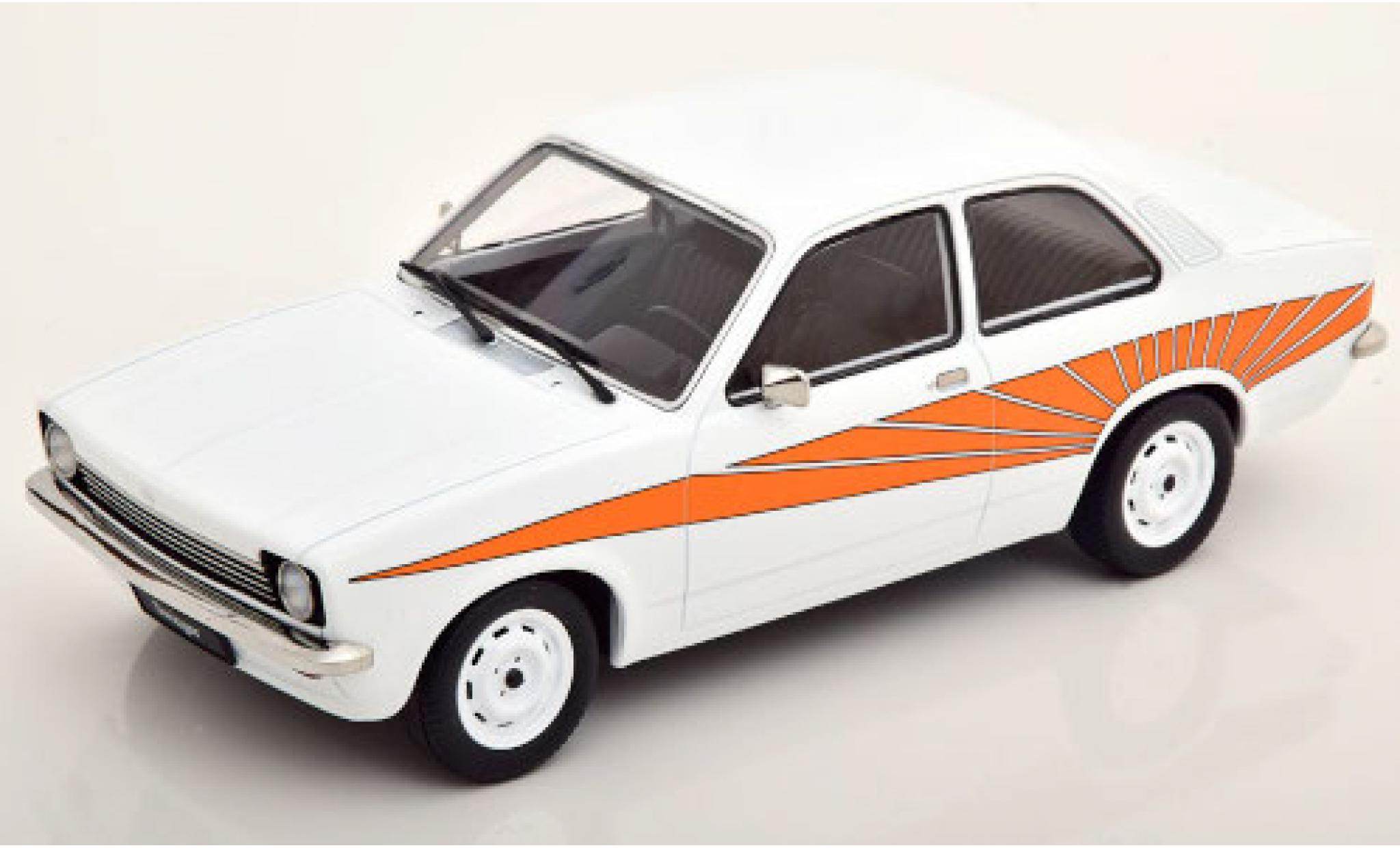 Opel Kadett 1/18 KK Scale C Swinger wit/oranje 1973 modelauto