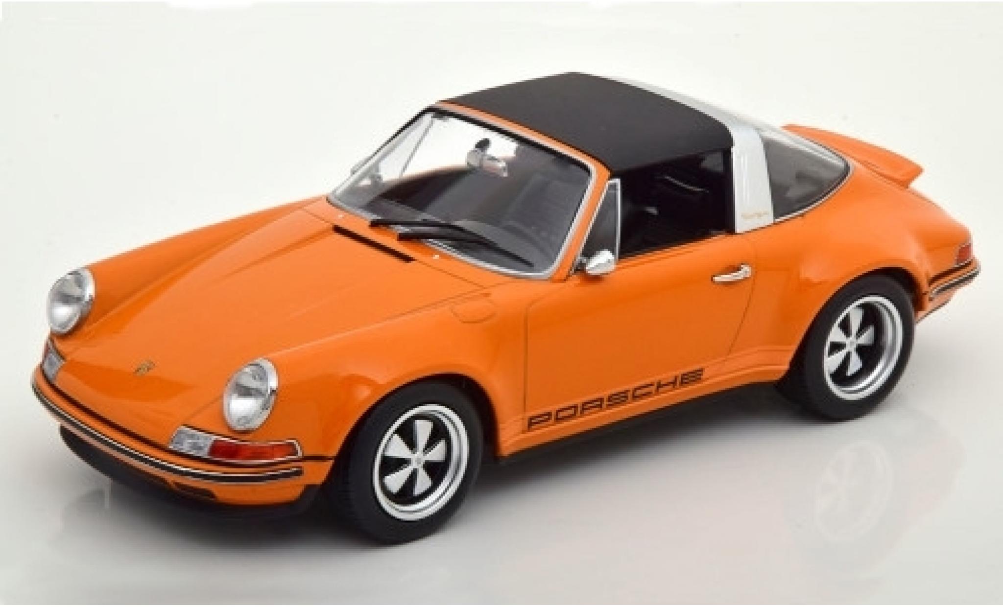 Porsche 911 1/18 KK Scale Targa Singer oranje/Dekor Targadach d&eacute;tachable modelauto