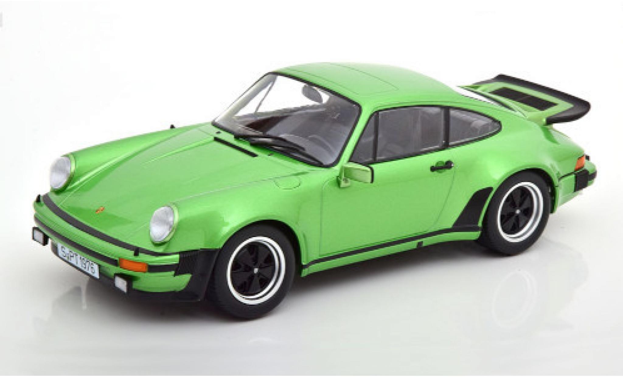 Porsche 930 Turbo 1/18 KK Scale 911 Turbo 3.0 () metallic groen 1976 modelauto