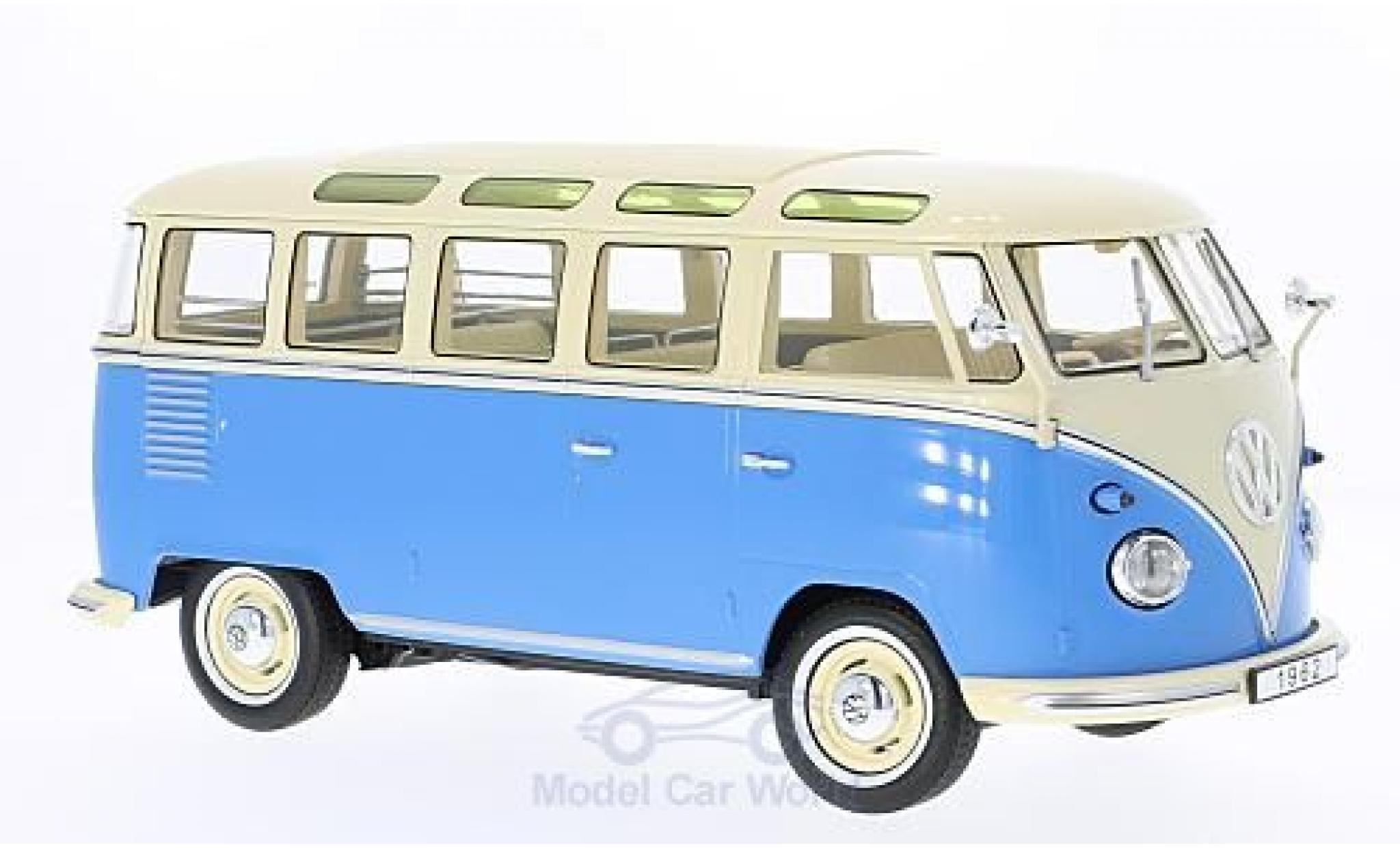 Volkswagen T1 B 1/18 KK Scale blauw/beige 1962 Samba modelauto